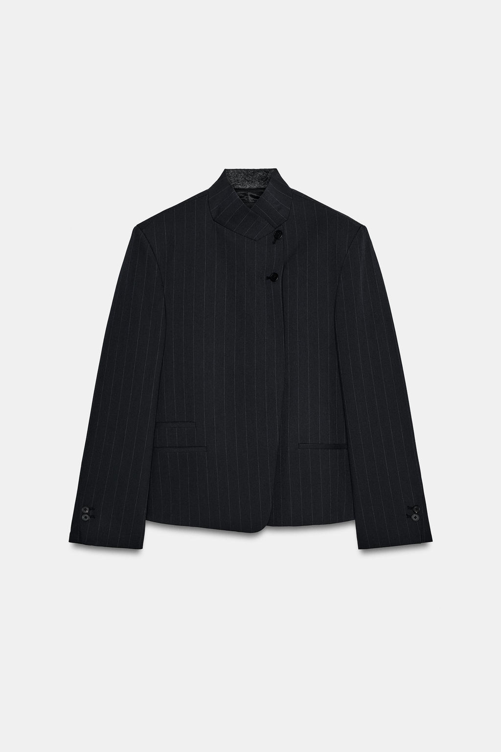 HIGH NECK PINSTRIPE BLAZER ZW COLLECTION - Zara фото 12