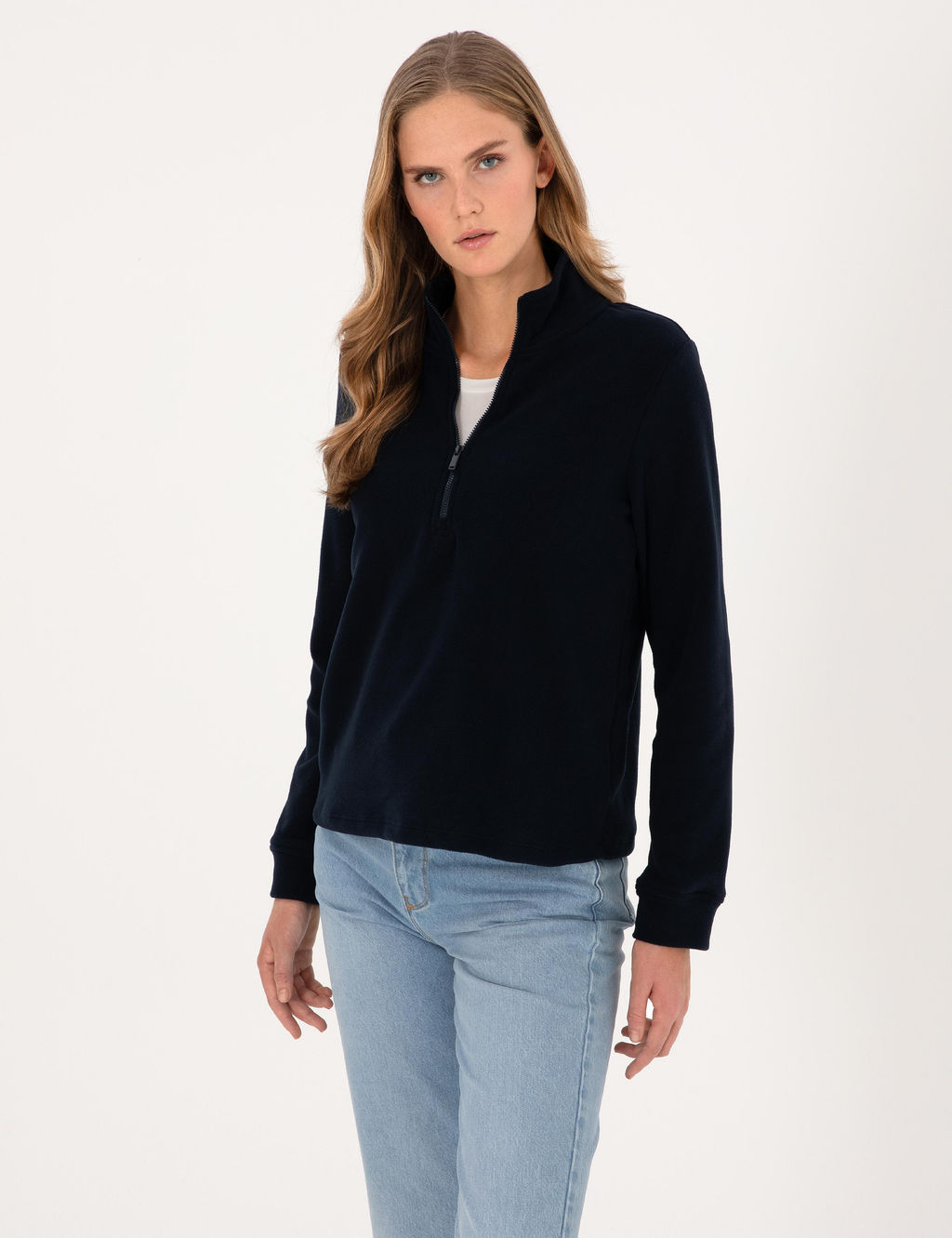 Lacivert Comfort Fit Sweatshirt