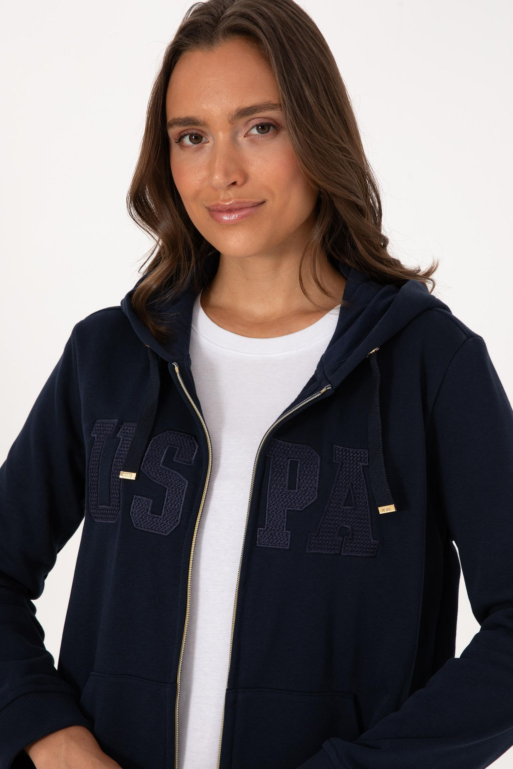 Kad_n Lacivert Basic Sweatshirt Sepette S_rpriz _ndirim - U.s. polo assn фото 2