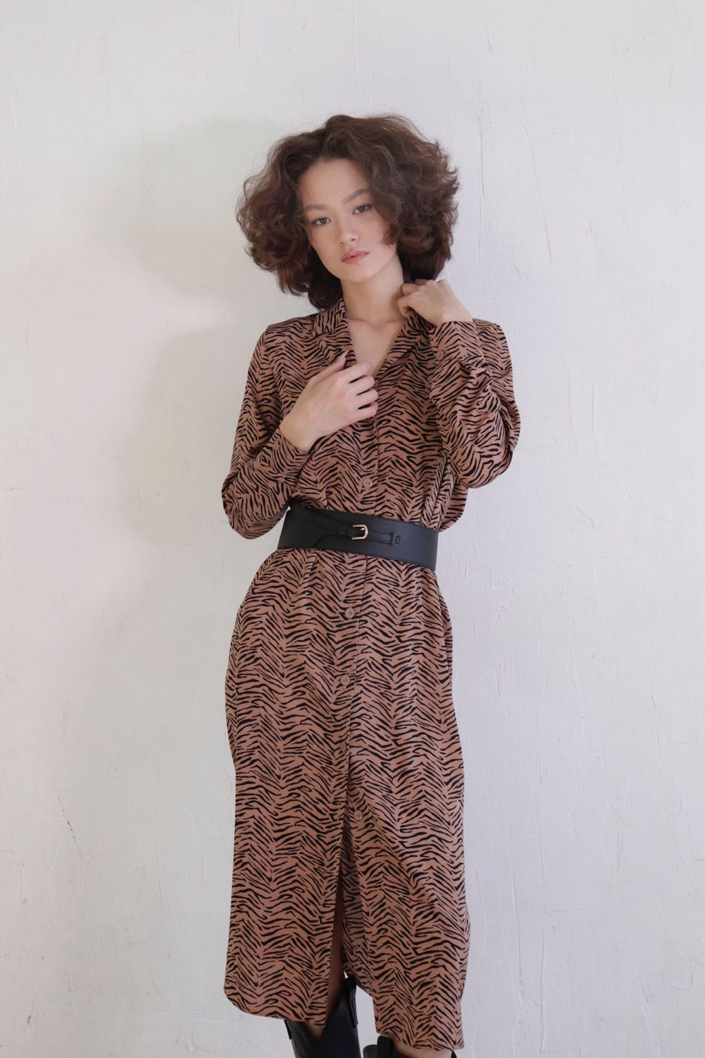 Платье-рубашка с английским воротником принт - Martichelli фото 120