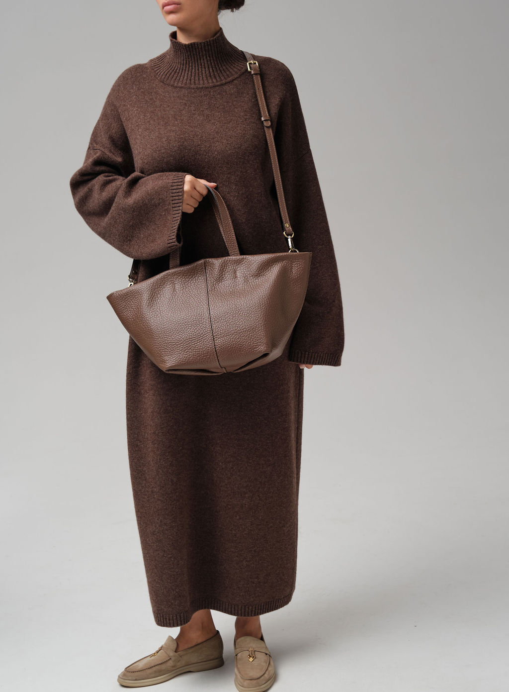 Кожаная сумка Azaro 31355 коричневый какао