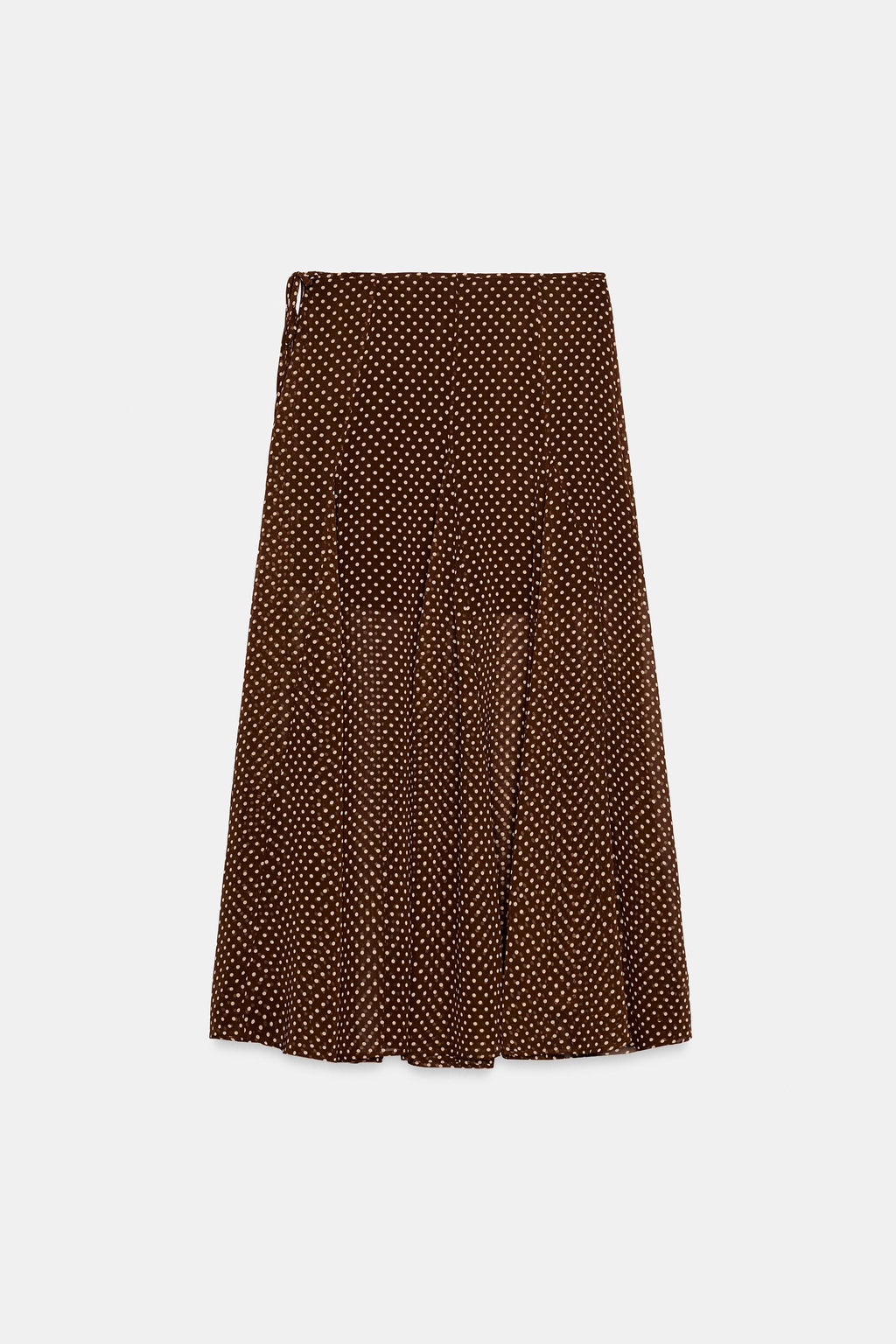 FALDA MIDI LUNARES / Marr?n / Crudo - Zara фото 7