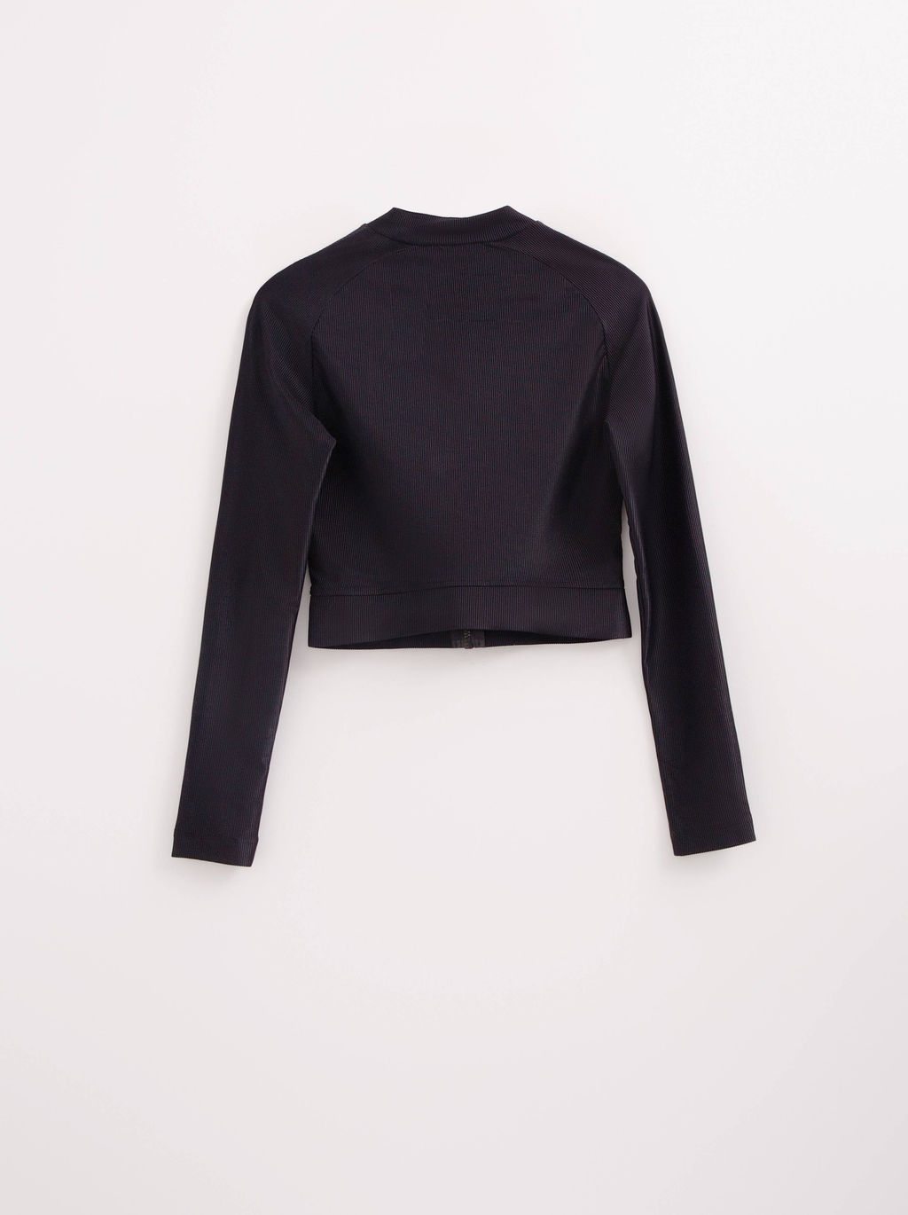 CONTE Укороченный спортивный джемпер в рубчик на молнии LJ 2750 black - Conte elegant фото 7