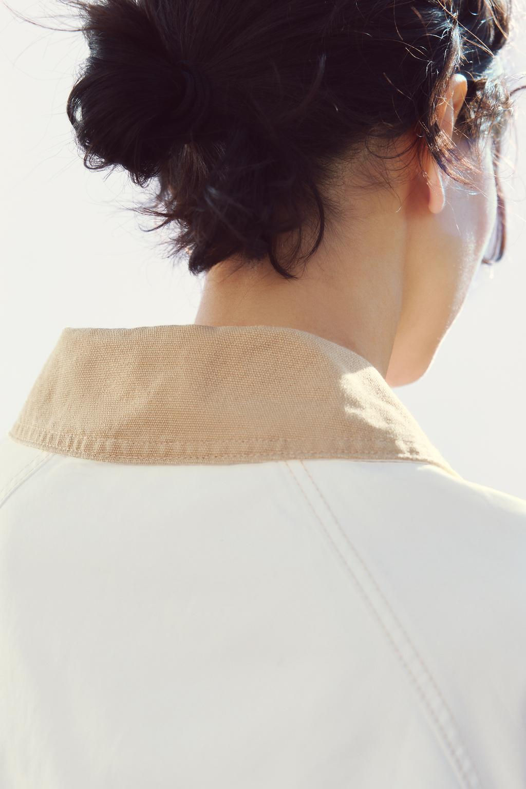 WAXED JACKET WITH CONTRAST COLLAR - Zara фото 6