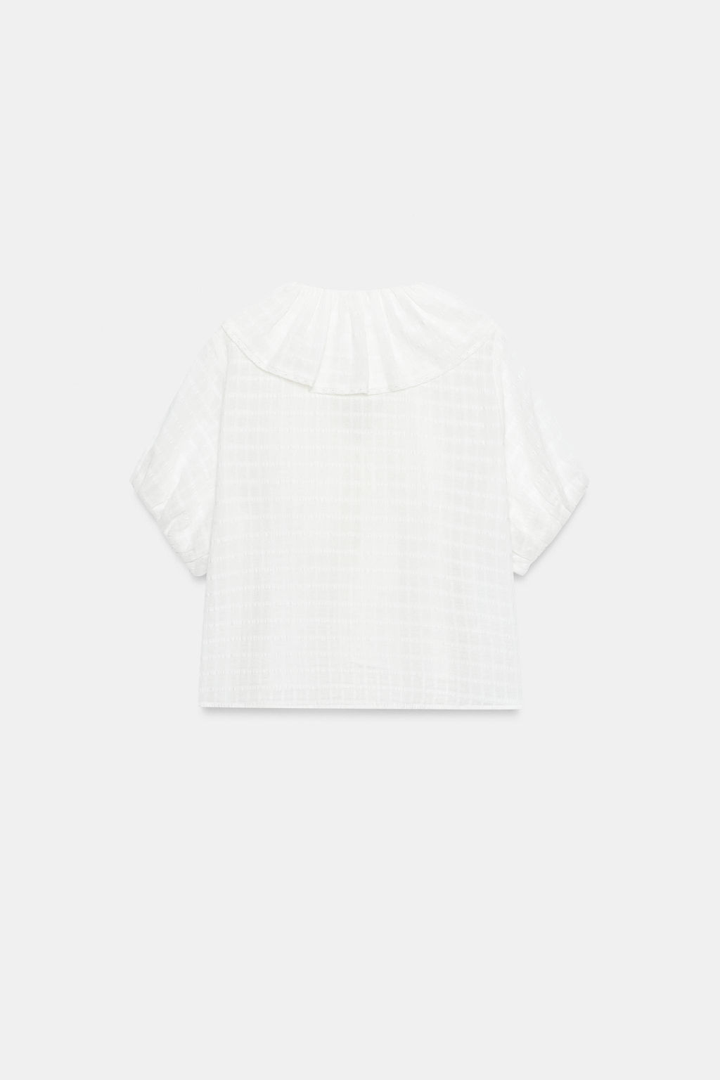 BLUSA VOLANTES LAZOS / Blanco roto - Zara фото 7