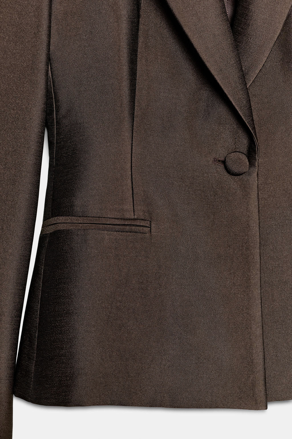 BLAZER ENTALLADA SATINADA / Marr?n - Zara фото 9