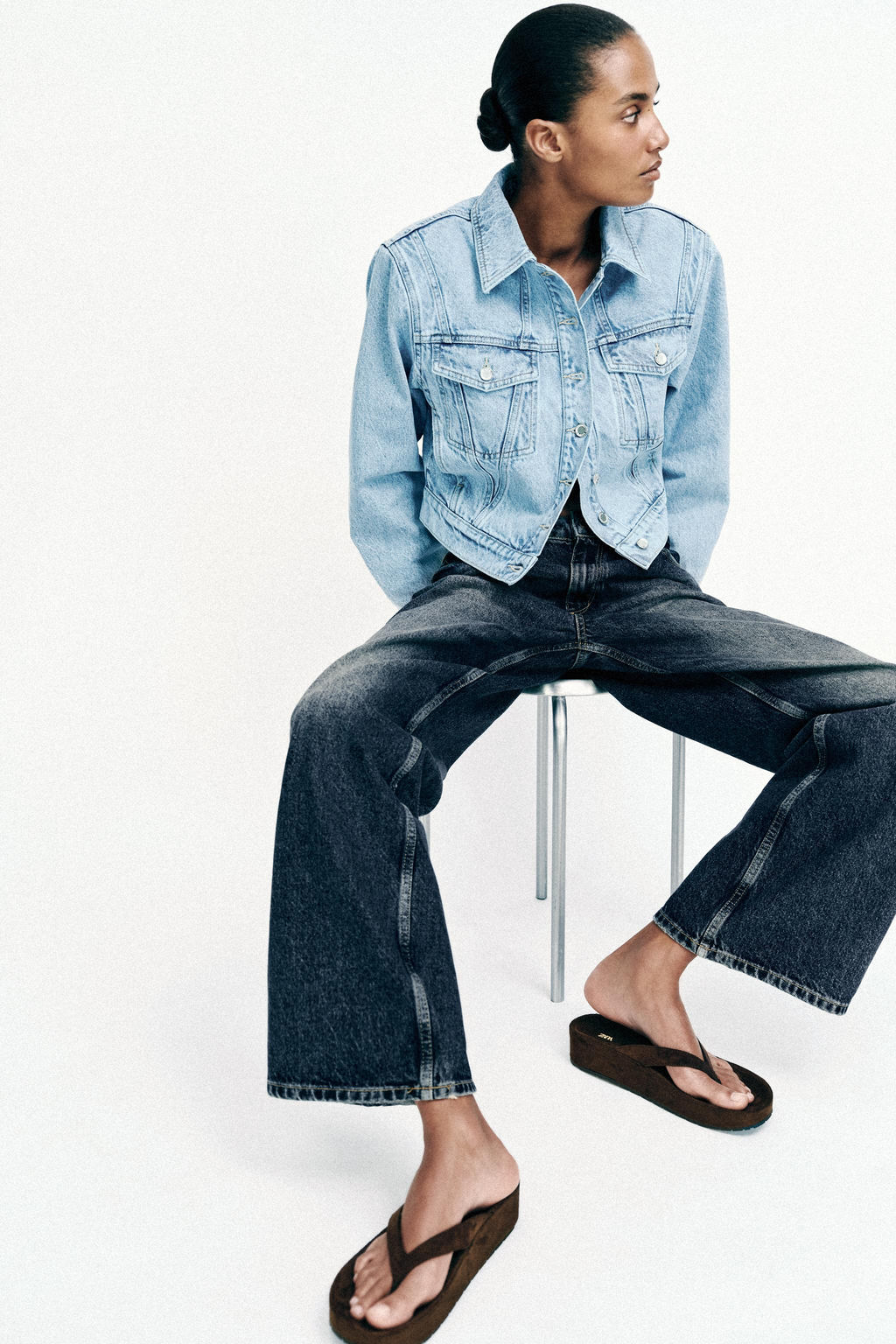 SANDALIA PLATAFORMA TIRA / Marr?n - Zara фото 2