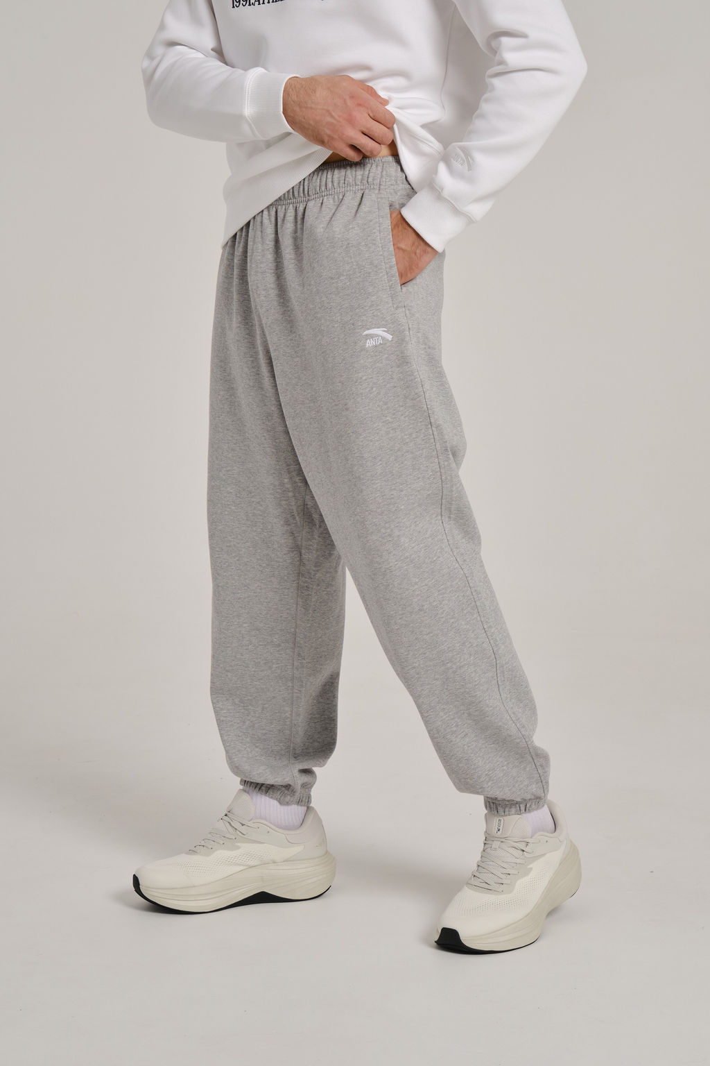 Брюки трикотажные Серый ATSC Knit Track Pants - Anta фото 3