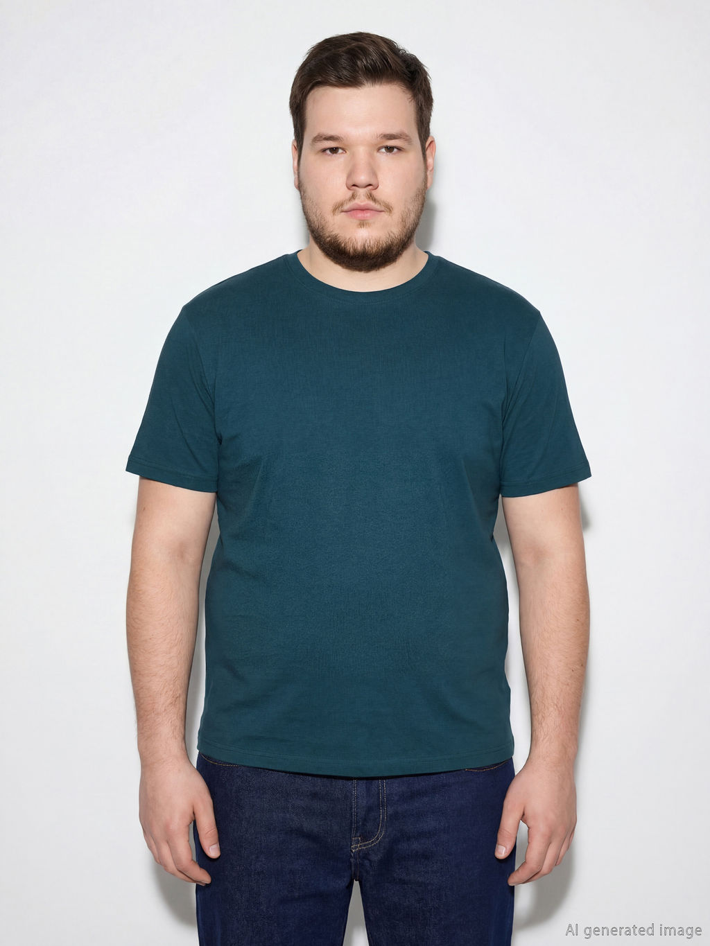 Bisiklet Yaka Penye Erkek Ti??rt