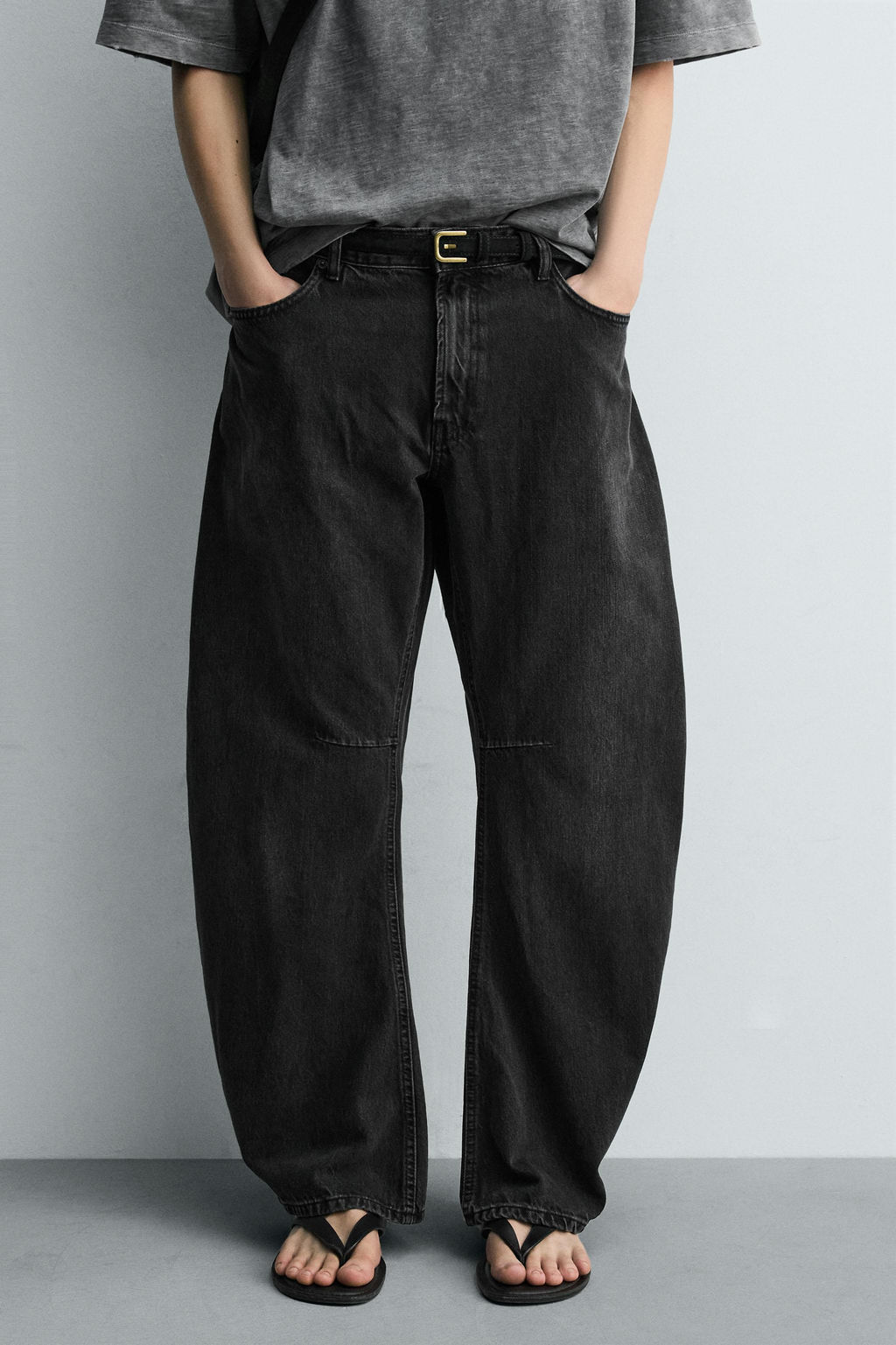 JEANS RELAXED BARREL FIT / Carb?n - Zara фото 6