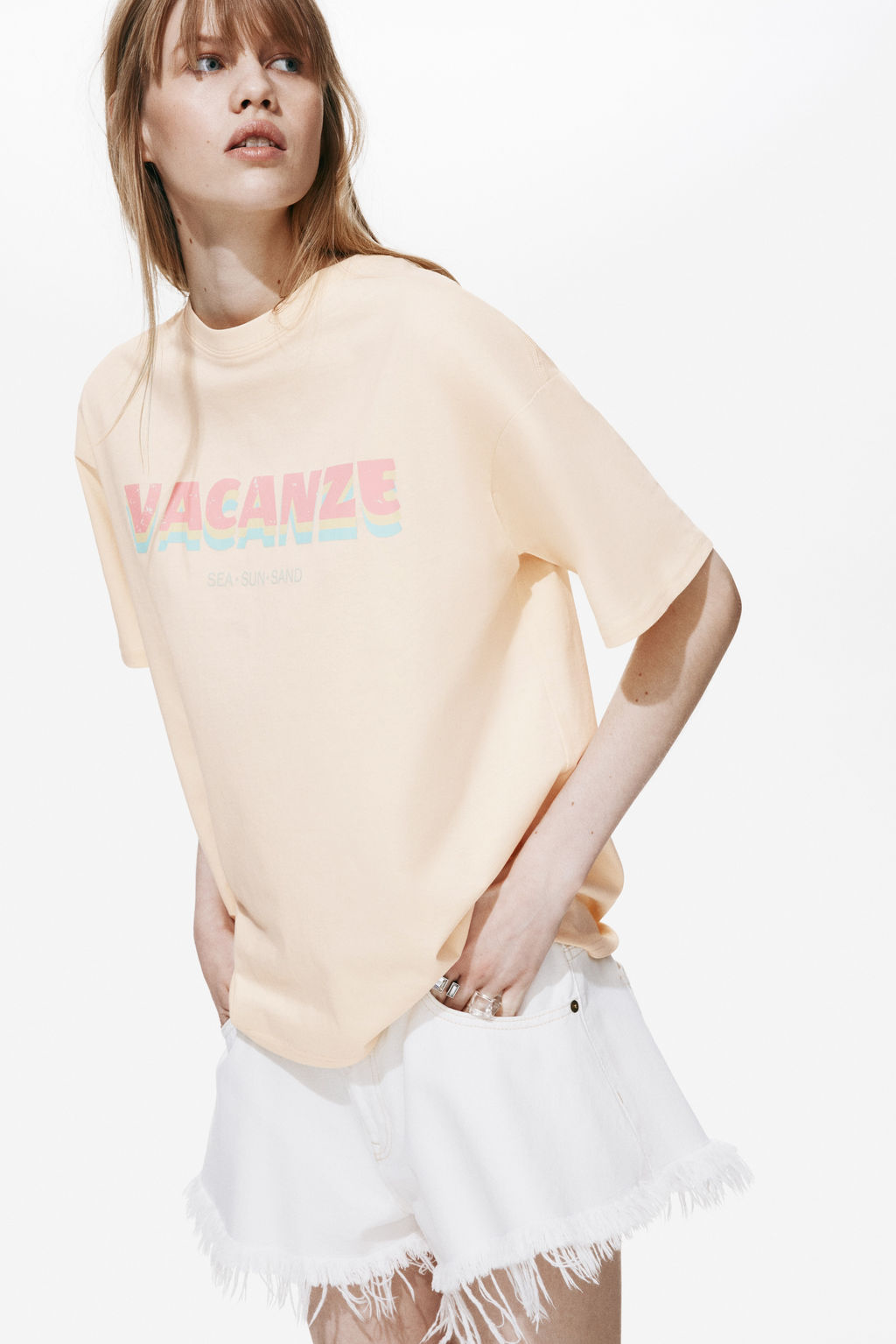 Camiseta oversize estampada - H&m фото 8