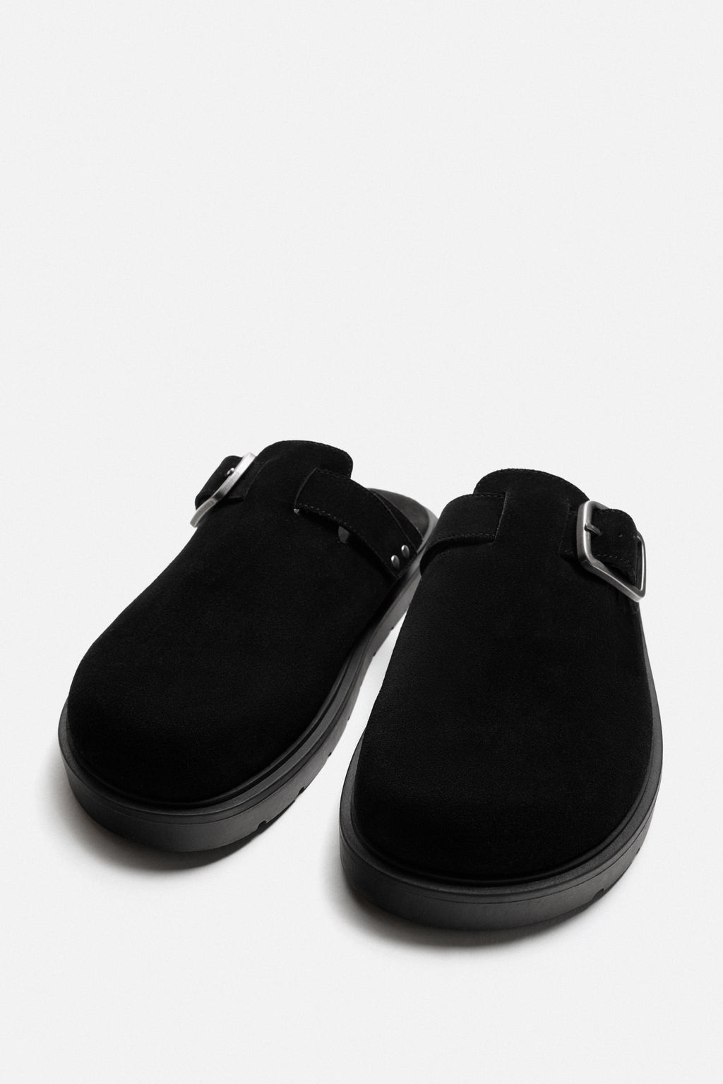 LEATHER BUCKLE CLOGS - Zara фото 3