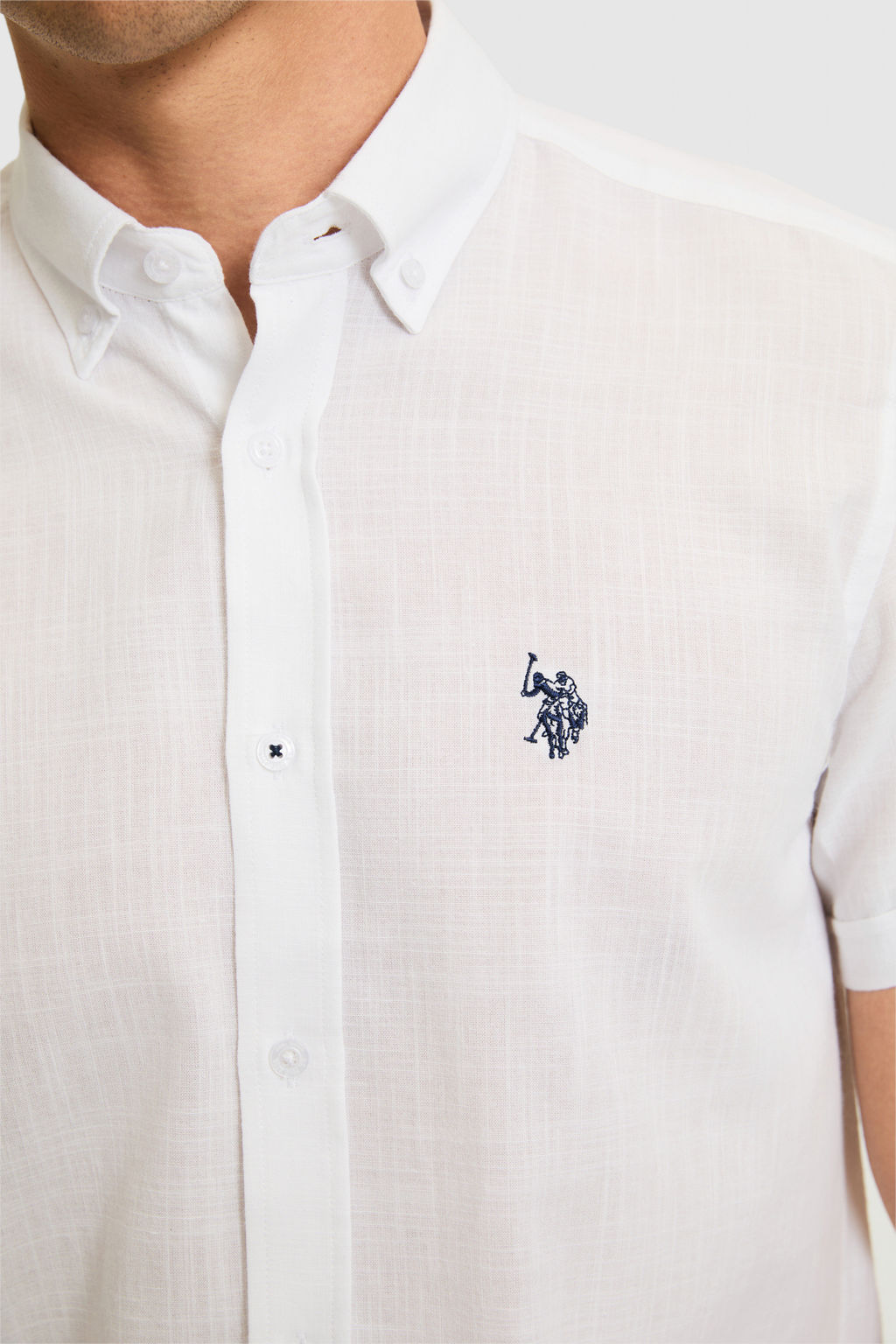 Erkek Beyaz Ksa Kollu Gmlek - U.s. polo assn фото 6