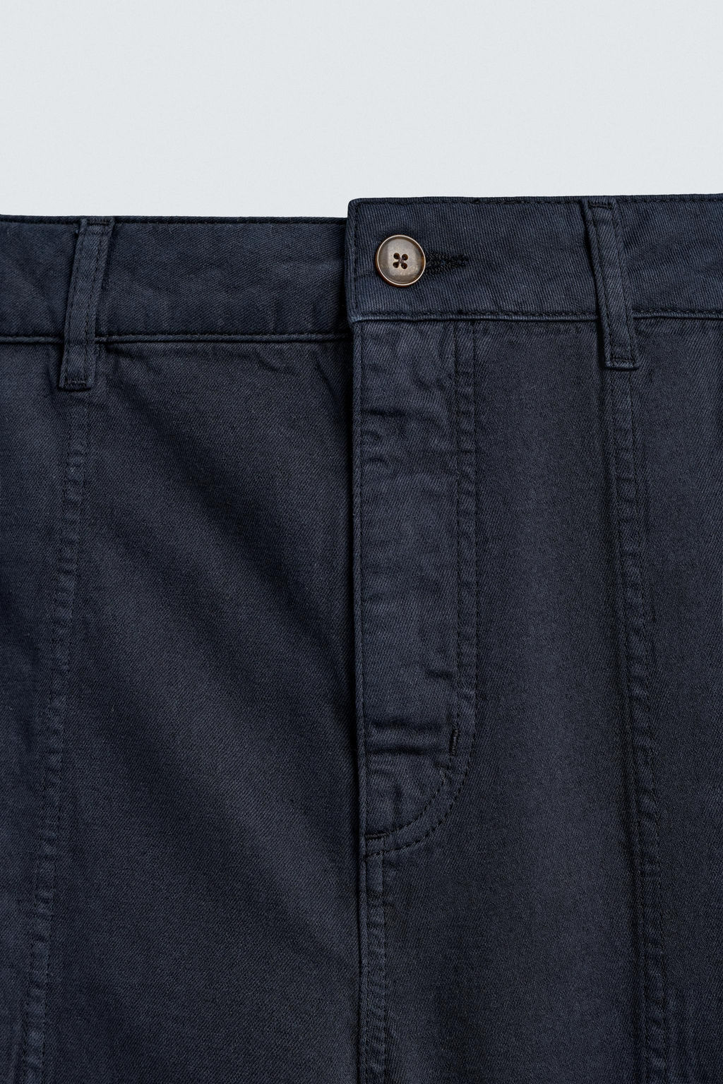 PANTAL?N STRAIGHT FIT LAVADO / Azul - Zara фото 8
