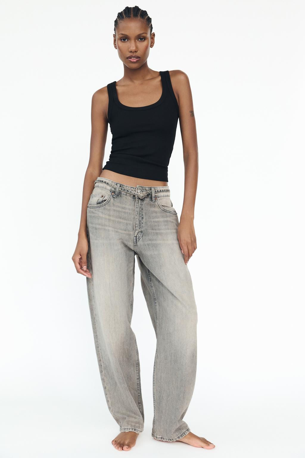 MID-RISE TAILORED BALLOON JEANS - Zara фото 11