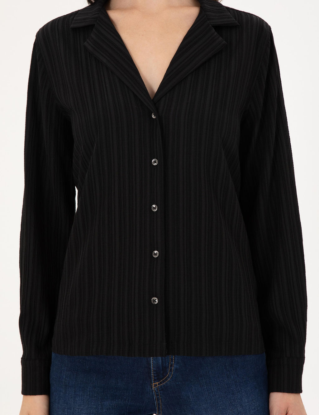 Siyah Regular Fit Uzun Kollu G_mlek - Pierre cardin фото 6