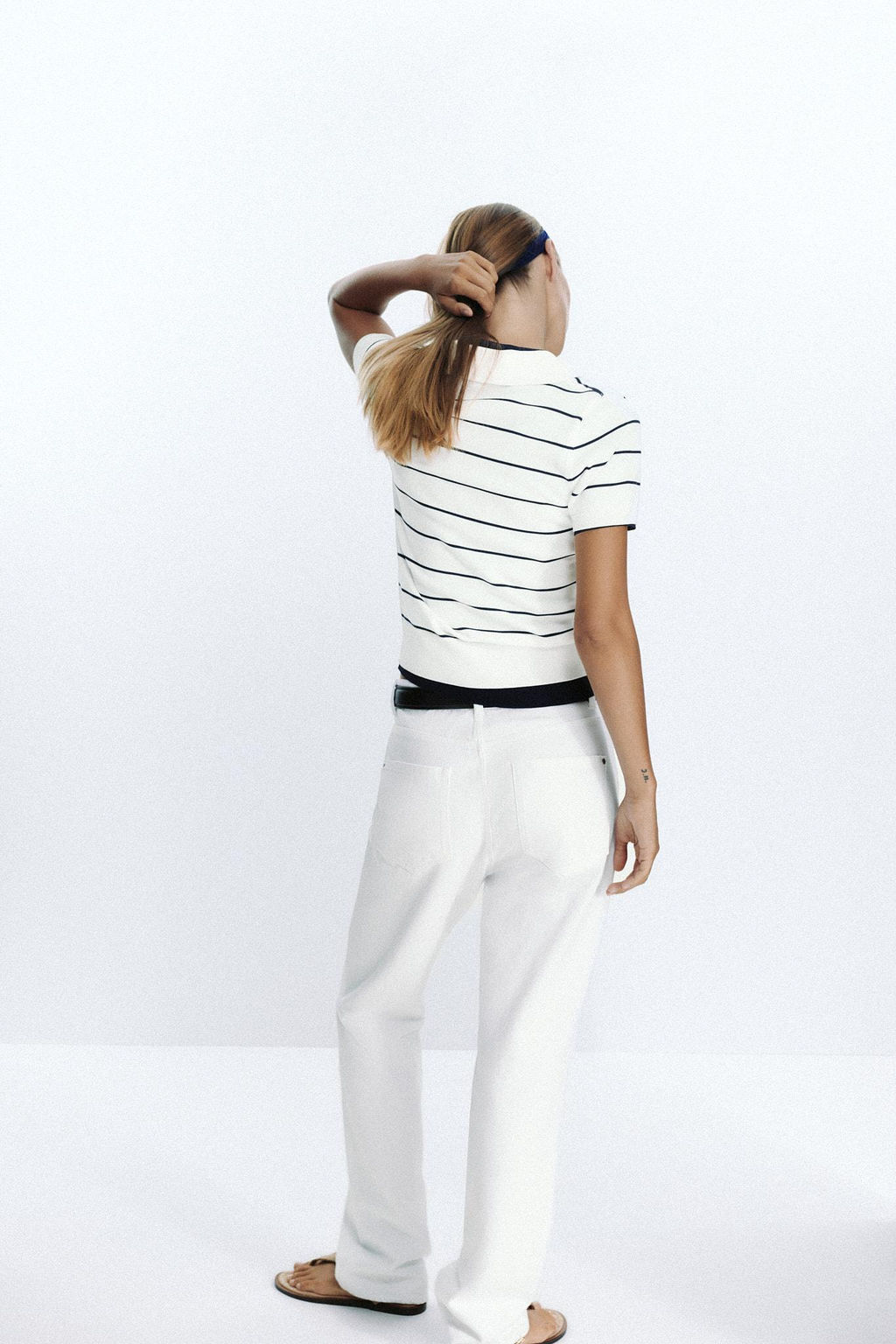 SHORT SLEEVE KNIT POLO TOP - Zara фото 6