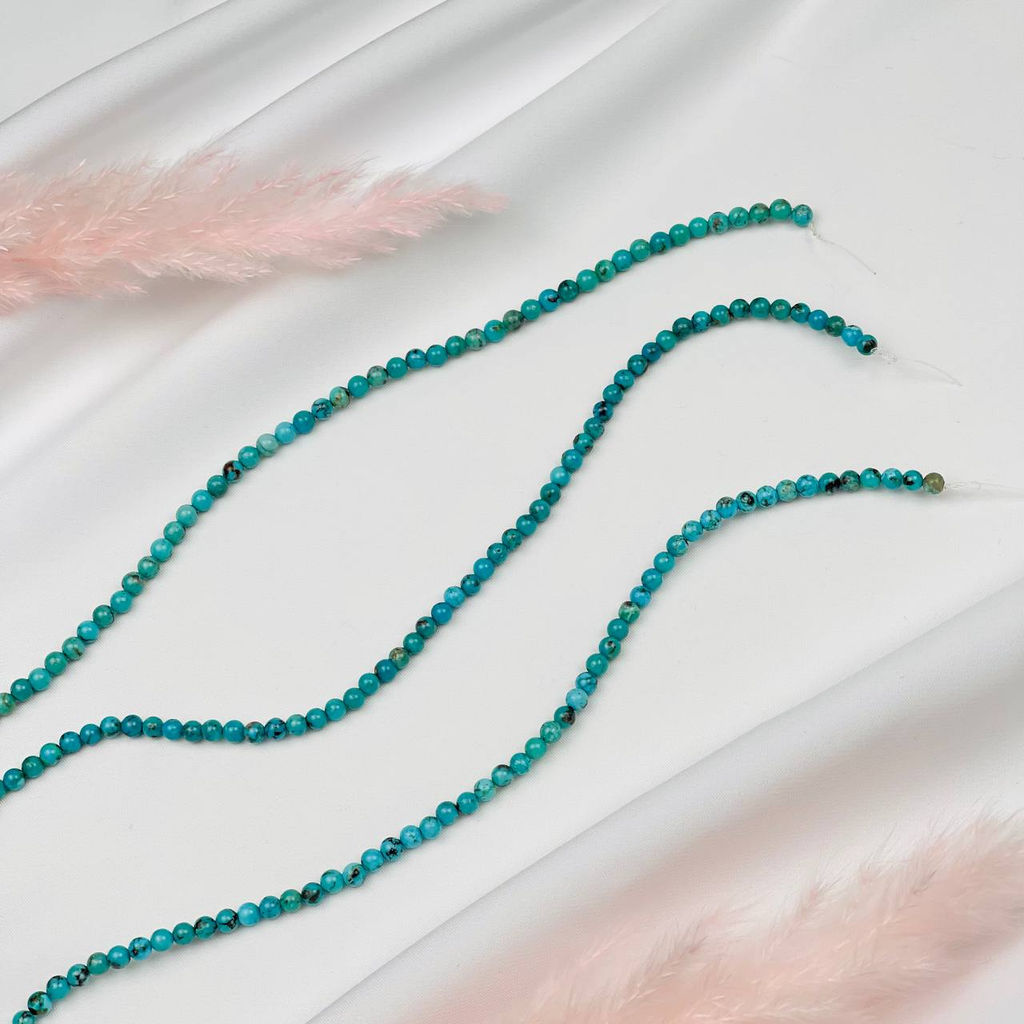 Бусины для украшений из Бирюзы (88 бусин) - Радуга самоцветов фото 3