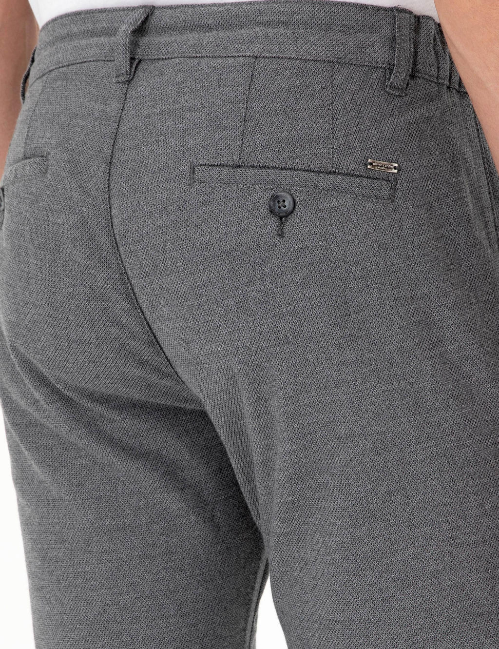 Gri Regular Fit Kanvas Pantolon