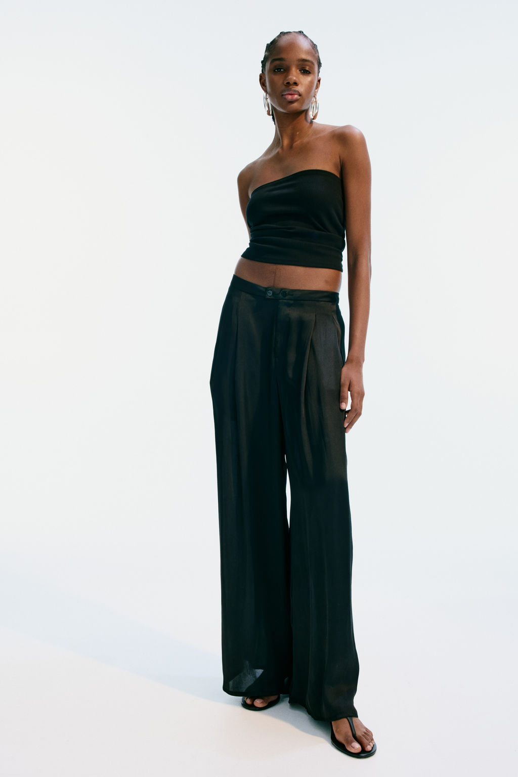 Pantal?n amplio de sat?n - H&m фото 2