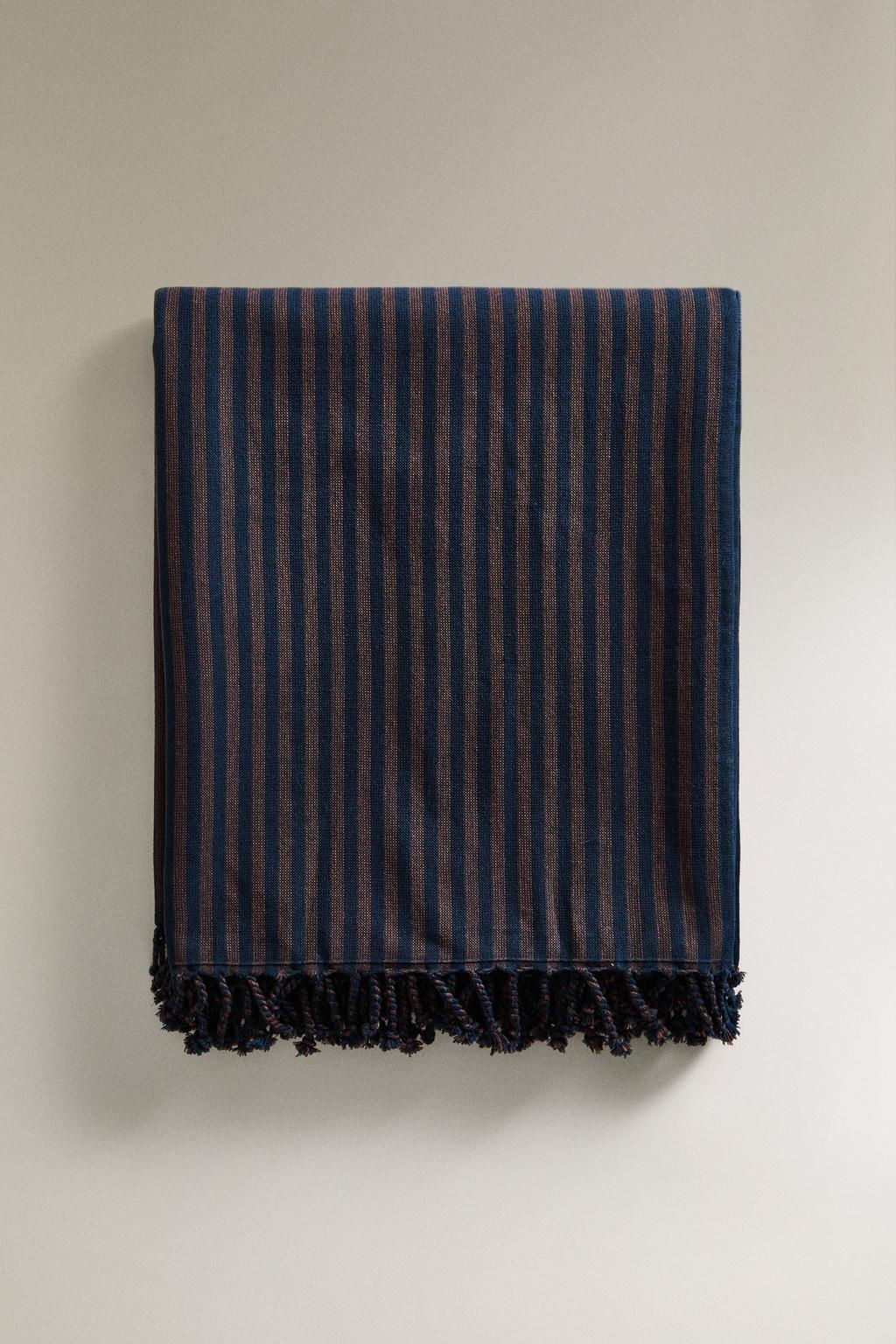 COTTON BEACH TOWEL WITH THIN STRIPES - Zara фото 3