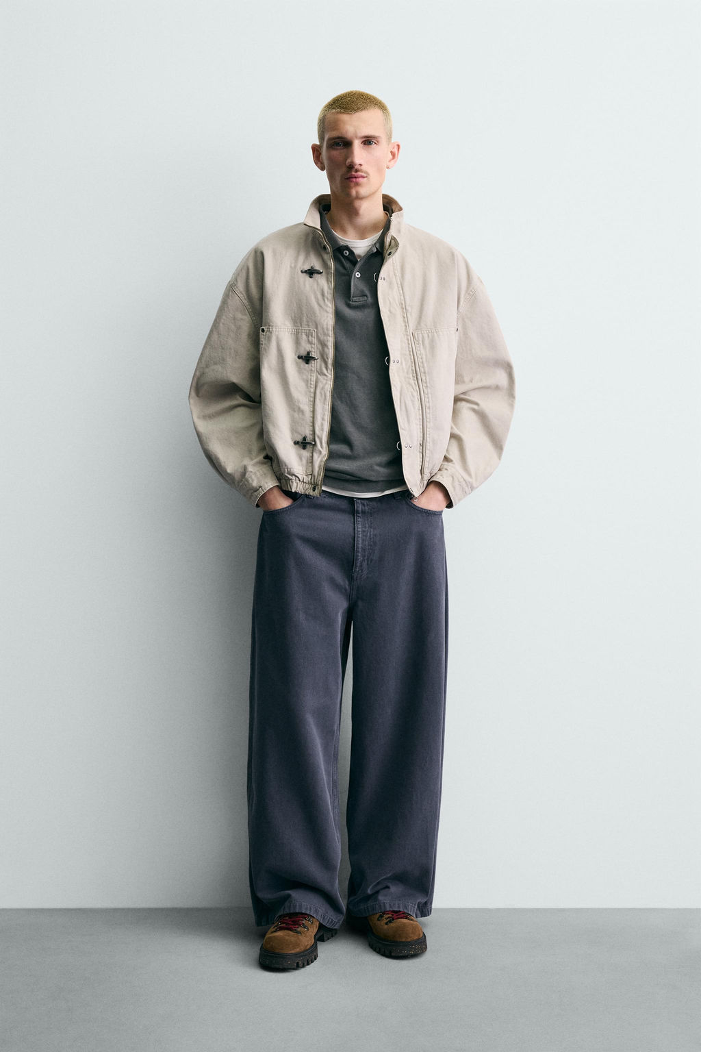 CROPPED FIT FIREMAN CLASP JACKET - Zara фото 10