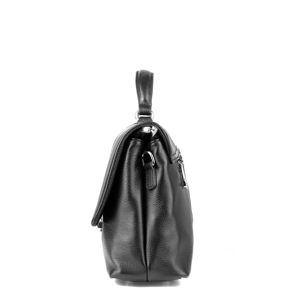 Y9934 black женская кожаная сумка "casual" Barcelo Biagi