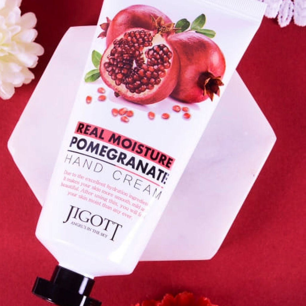 Jigott Крем для рук с экстрактом граната / Real Moisture Pomegranate Hand Cream, 100 мл