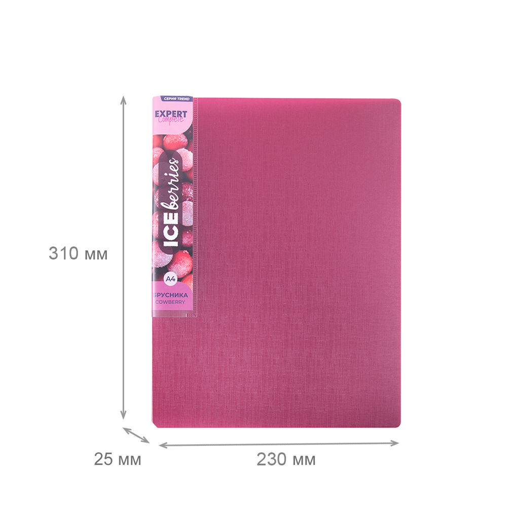 Expert Complete Trend ICEberries Папка на 4 О-кольцах A4 700 мкм 25 мм лён 1 шт. d - 17 мм голубика EC211420071
