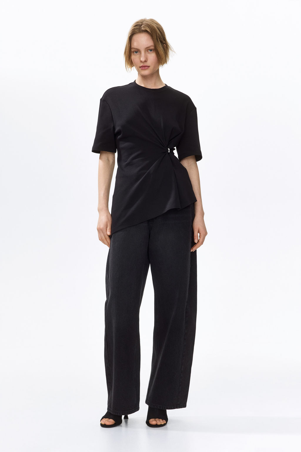 Top asim?trico con detalle drapeado - H&m фото 6