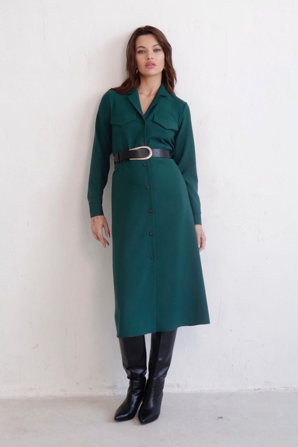 Платье-рубашка с английским воротником - Martichelli фото 300