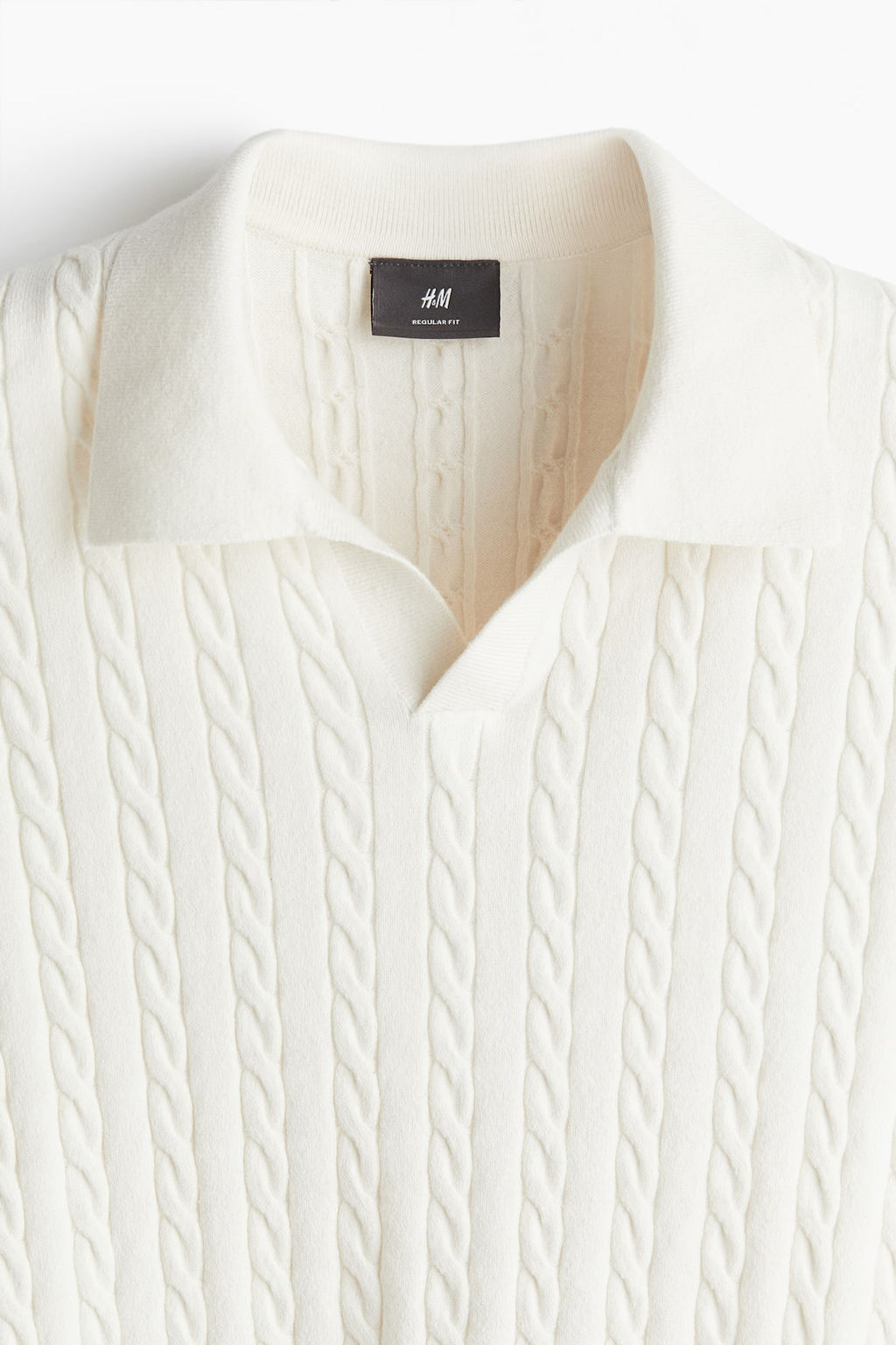 Polo en punto trenzado Regular Fit - H&m фото 6