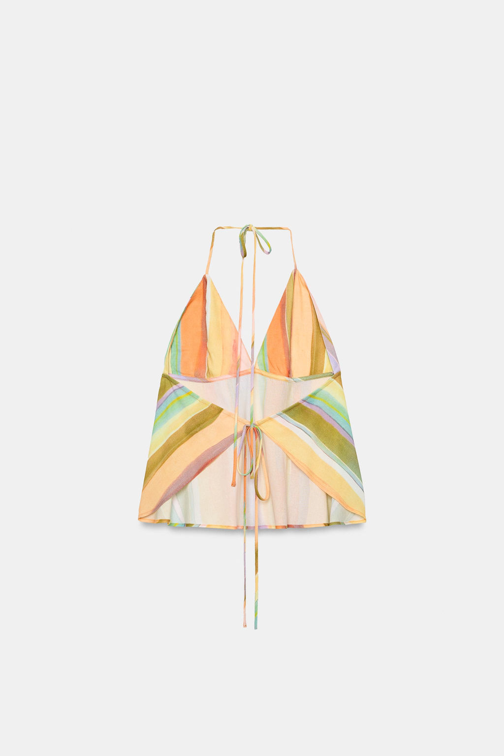 TOP HALTER RAYAS / Multicolor - Zara фото 8