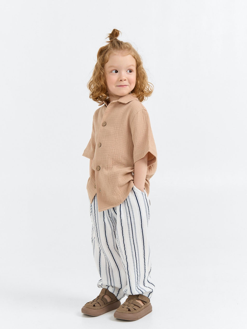 Брюки муслиновые Полоска - Bungly фото 2