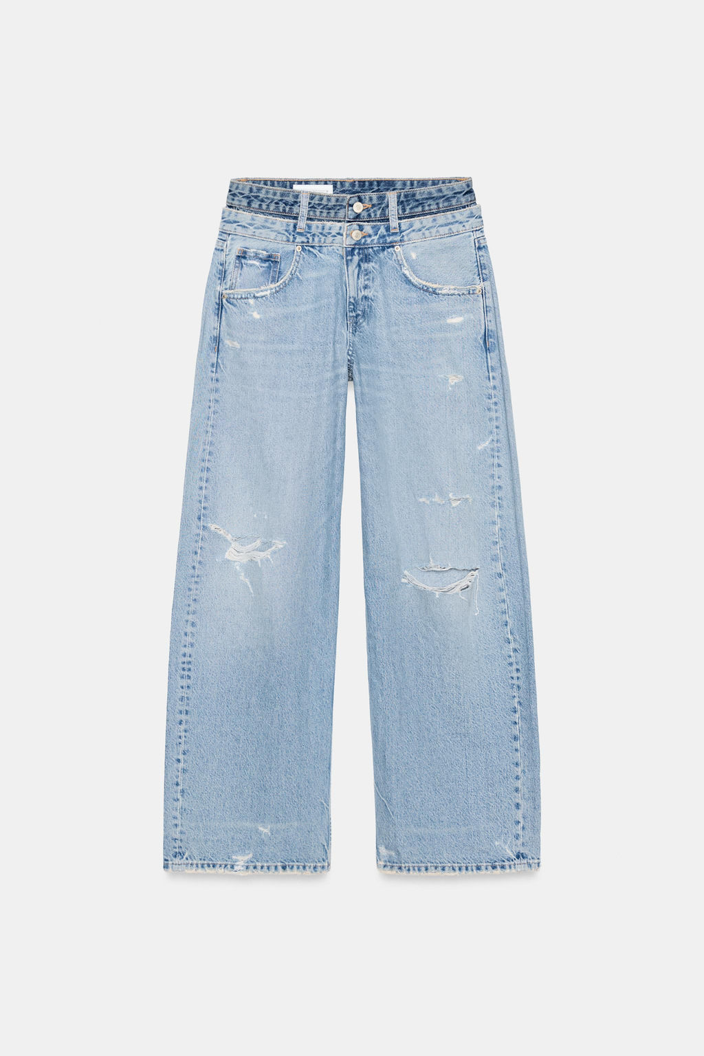 TRF STRAIGHT JEANS WITH DOUBLE WAISTBAND - Zara фото 16
