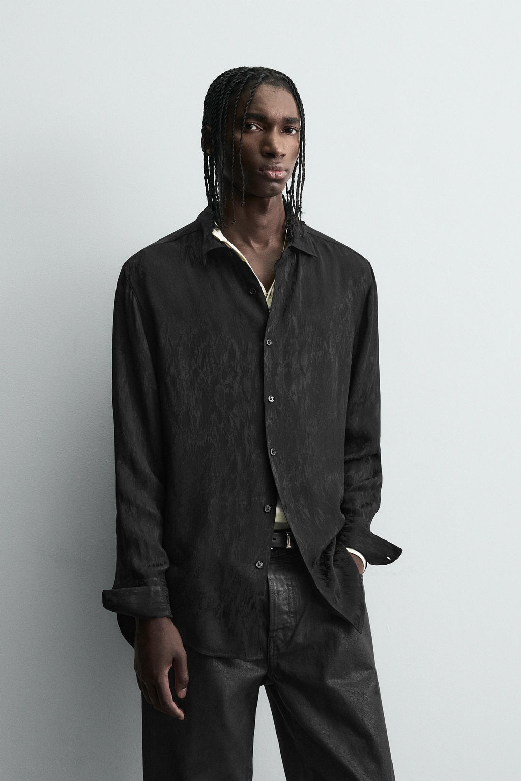 FLUID JACQUARD SHIRT - Zara фото 2