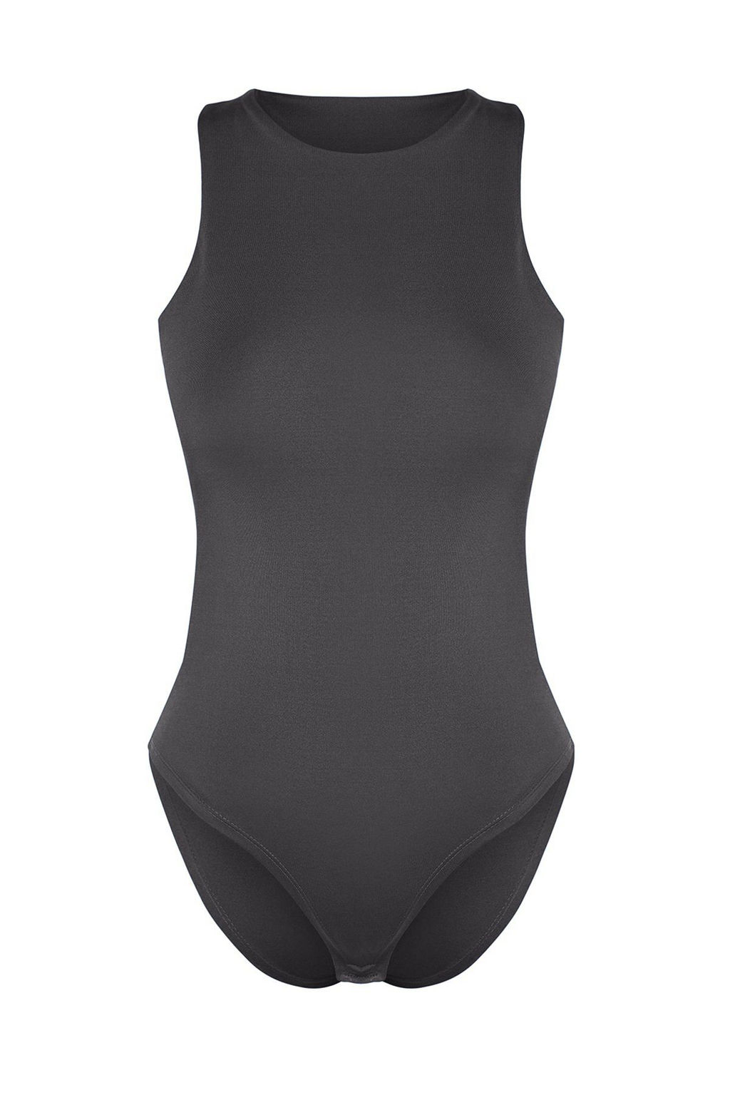 Antrasit Halter Yaka Vucuda Oturan Esnek Alttan C?tc?tl? Orme Body TWOSS20BD0044