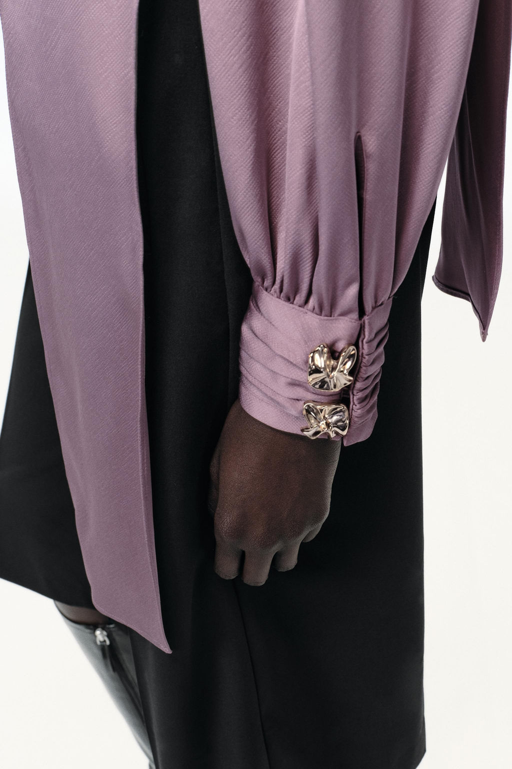 SATIN SHIRT WITH BOW - Zara фото 5
