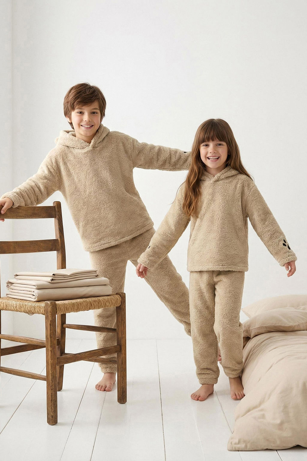 Gri Mini Me Orme Unisex Cocuk Pijama Tak?m? TKDAW26PT00015 - Trendyolmilla фото 6