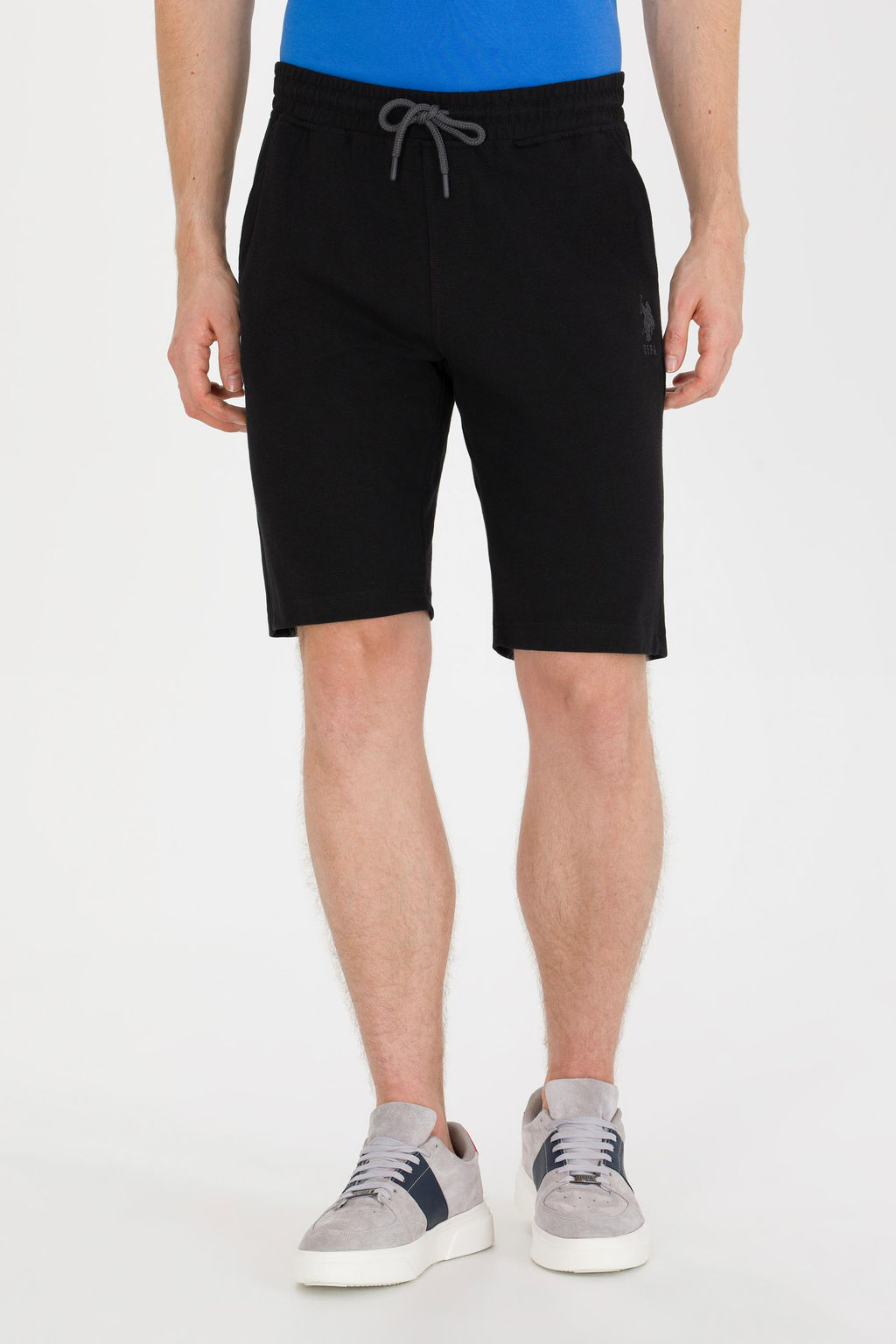 Мужские черные вязаные шорты - U.s. polo assn фото 2