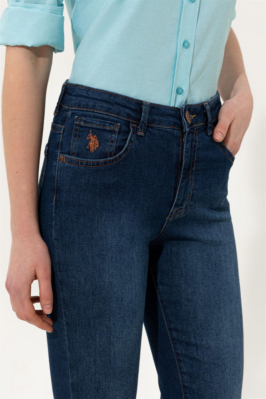 Женские синие джинсовые брюки Неожиданная скидка в корзине - U.s. polo assn фото 5