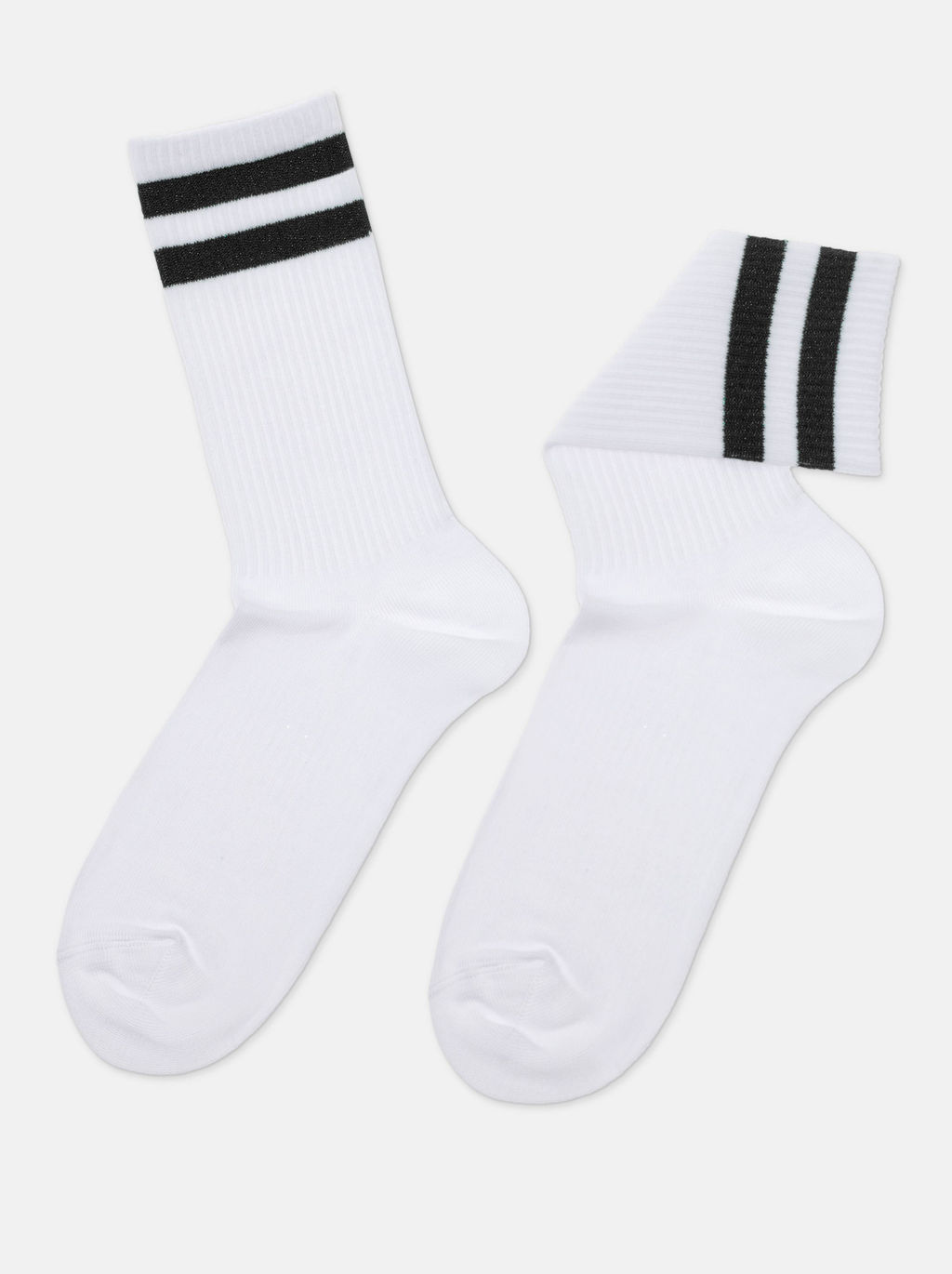 Цена за 2 пары. Носки удлиненные CONTE ACTIVE Хлопковые носки с яркими полосками из люрекса - Conte elegant фото 4