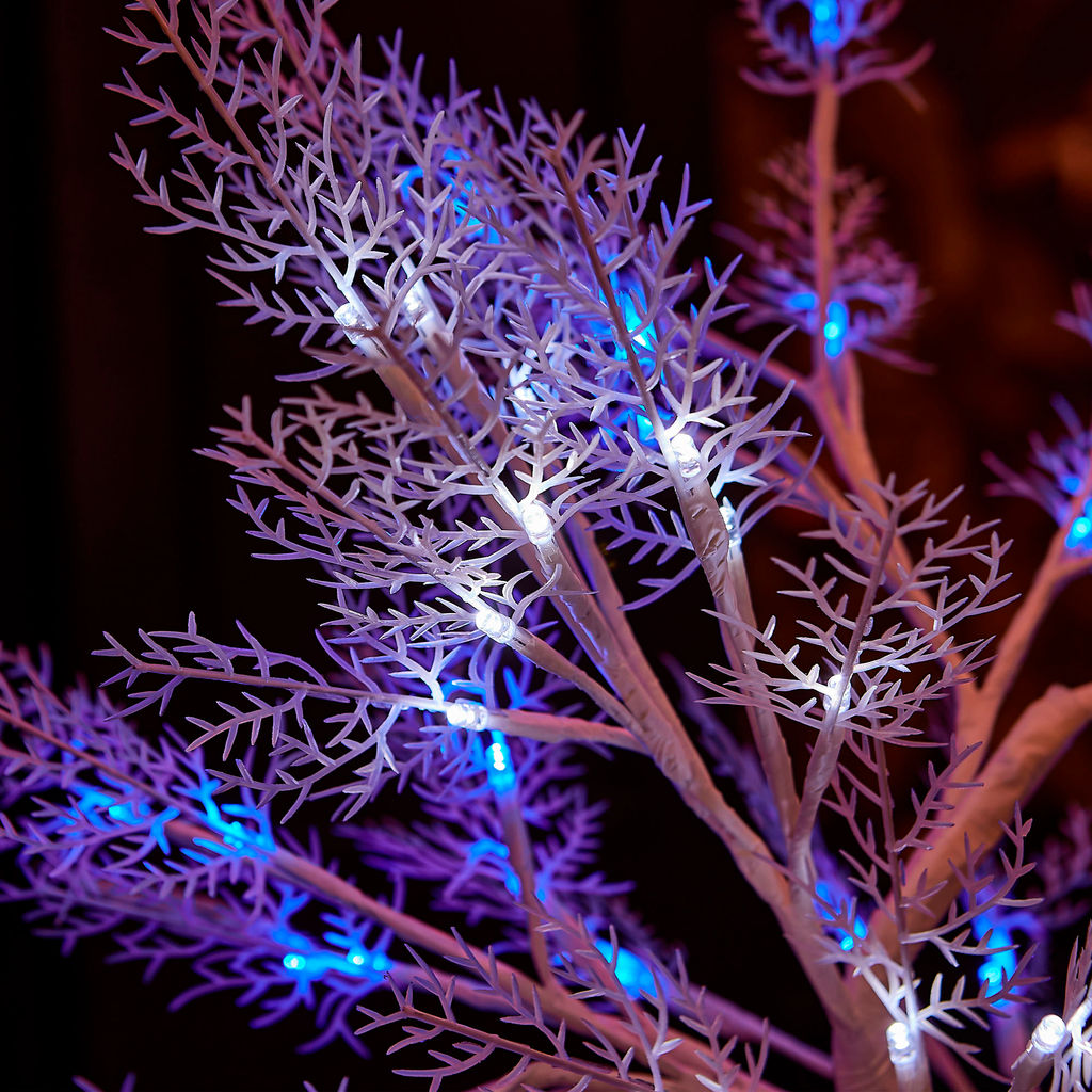 ULD-T3550-054/SWA WHITE-BLUE IP20 FROST Дерево светодиодное Морозко, 50 см. 54 светодиода. Синий и белый свет. Провод белый. TM Uniel. - Volpe фото 7