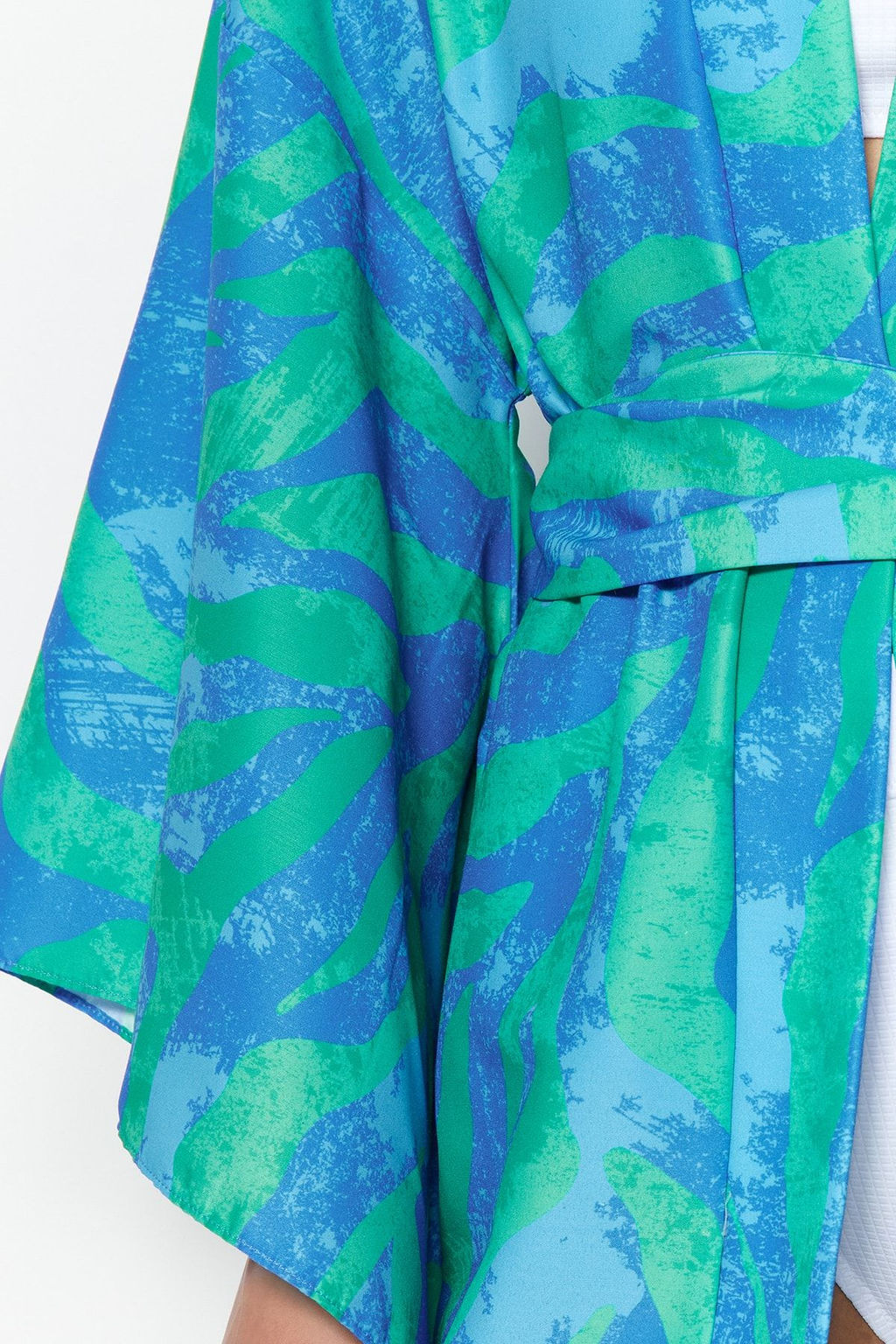 Soyut Desenli Dokuma Plaj Mini Kusakl? Kimono&Kaftan TBESS23KM00024