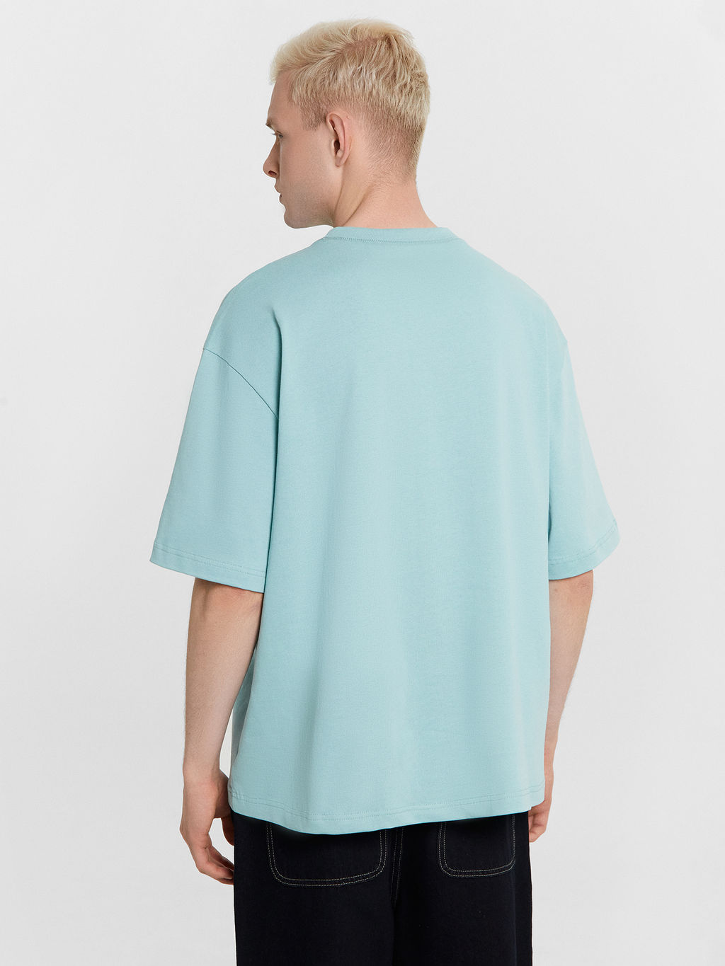 Футболка мужская голубая с вышивкой all right - Mark formelle фото 2