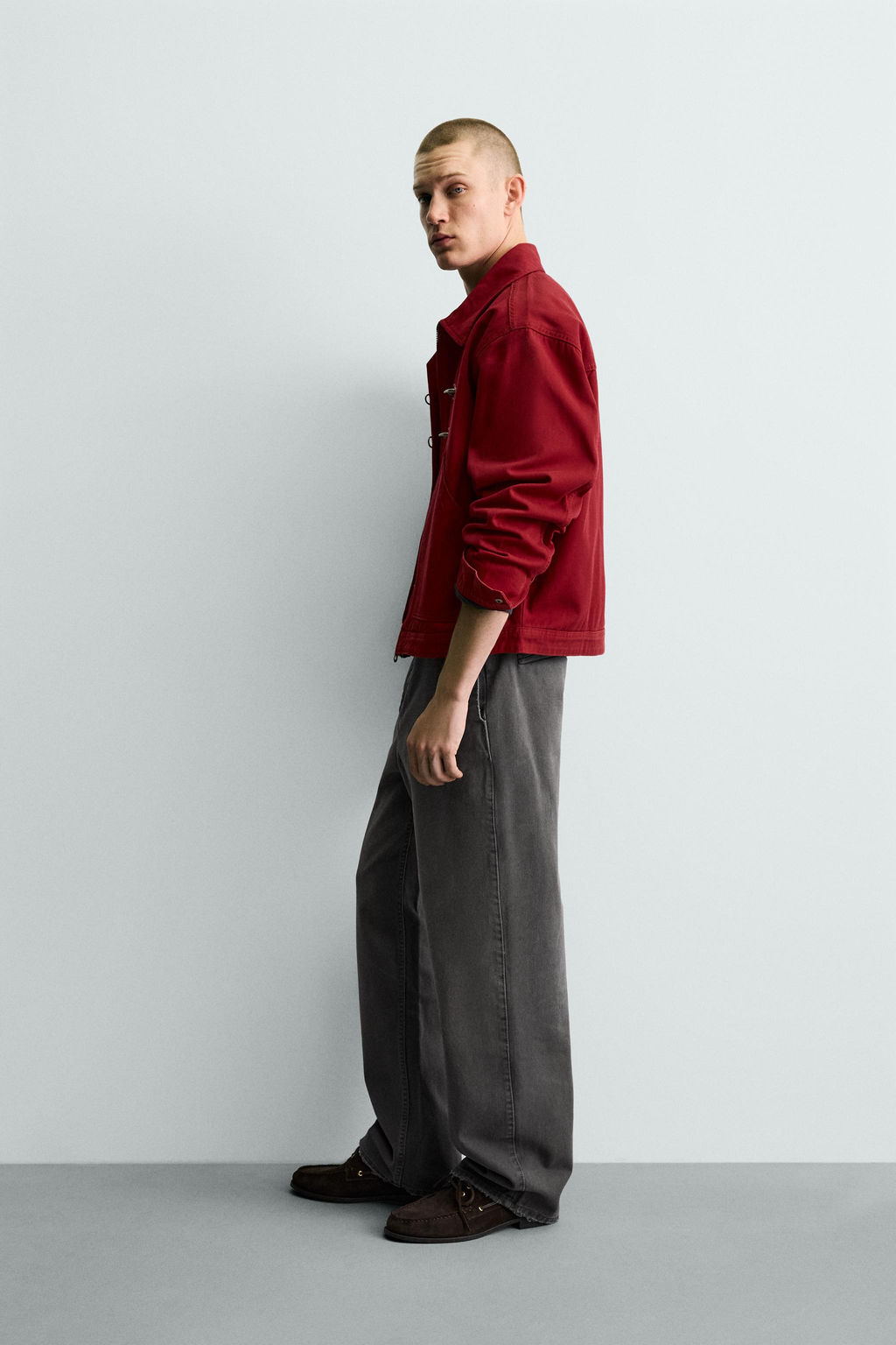 CAZADORA BOXY  FIT ALAMARES / Rojo / Negro - Zara фото 4