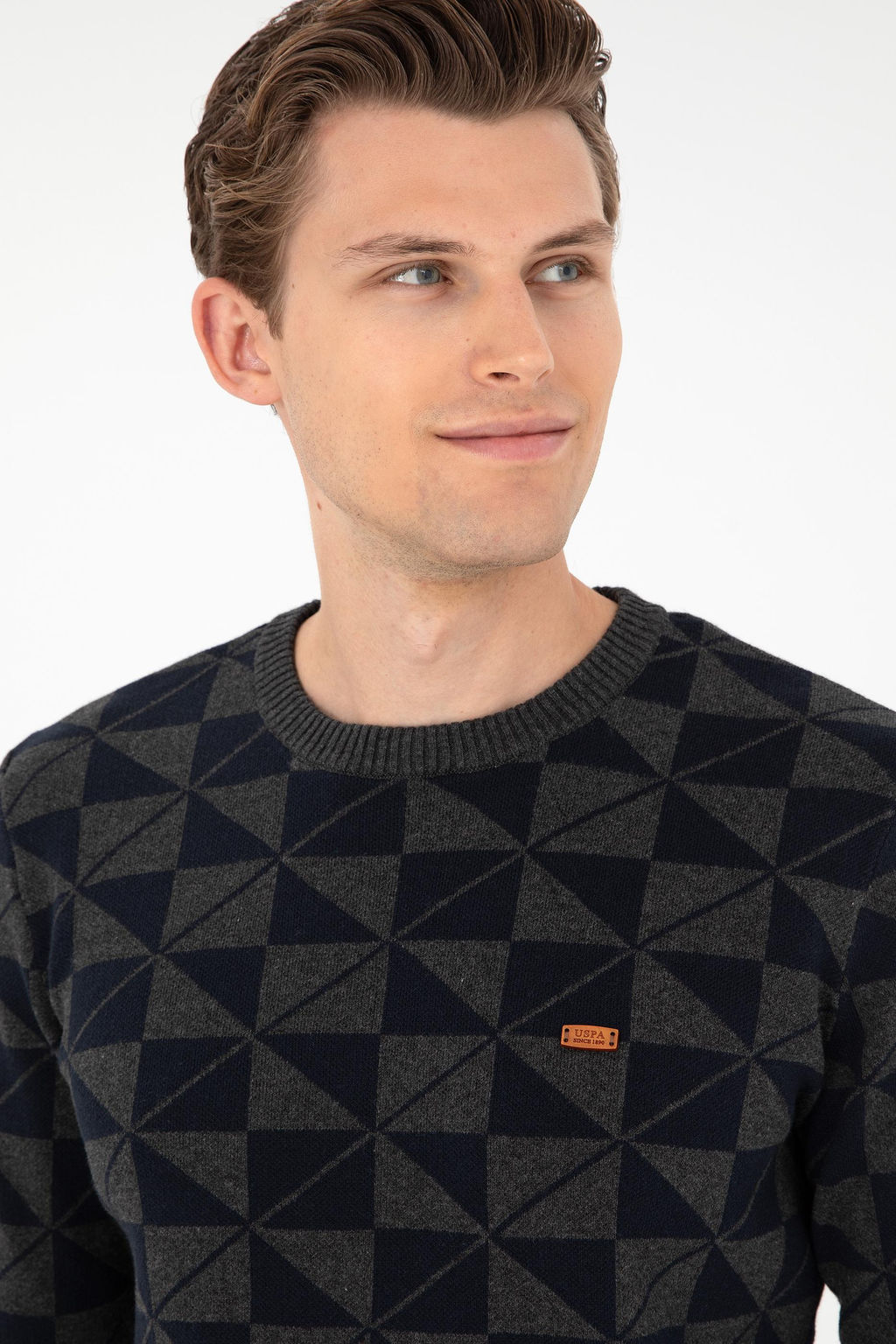 Мужской свитер антрацитового меланжа - U.s. polo assn фото 2