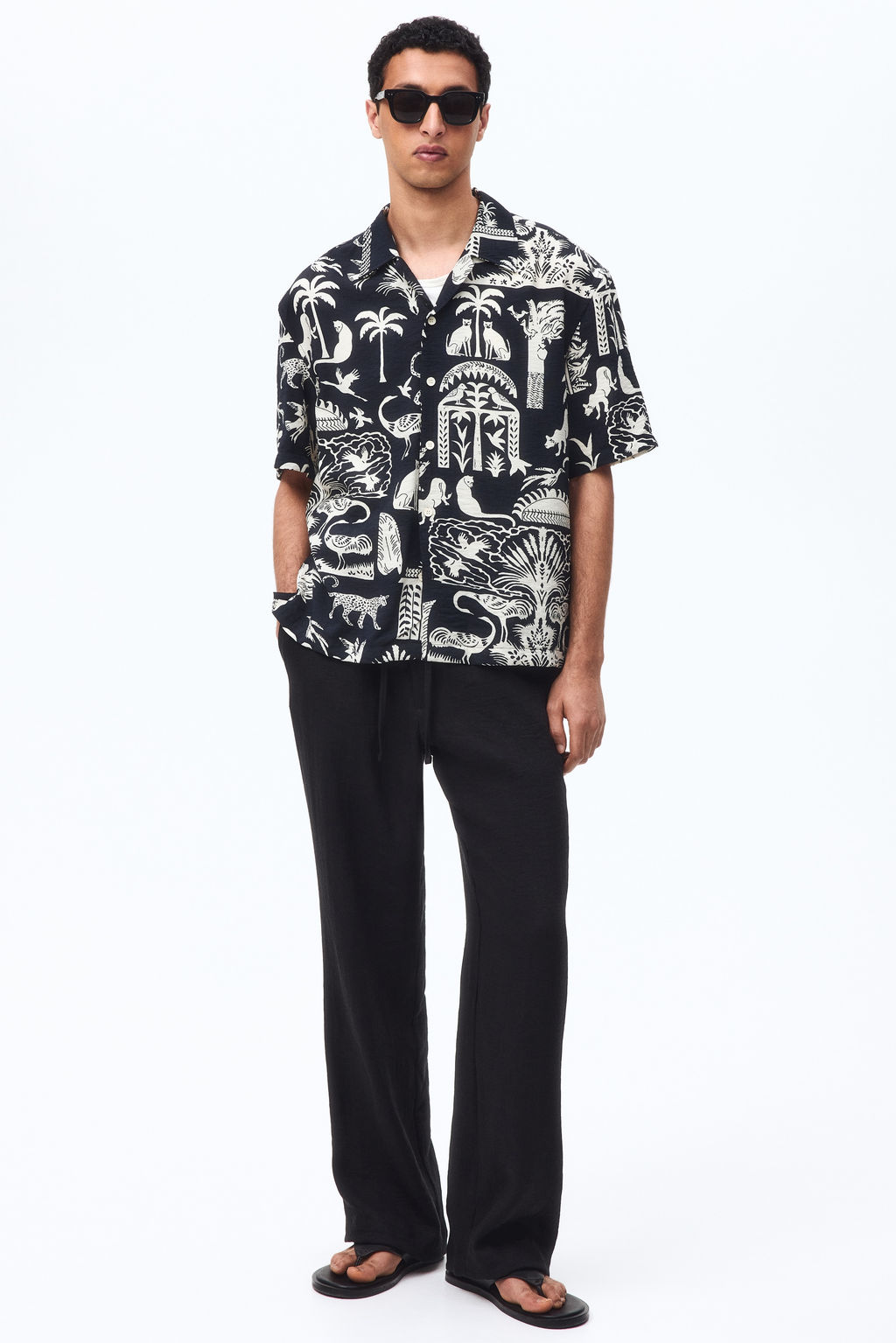 Camisa resort estampada Relaxed Fit - H&m фото 7