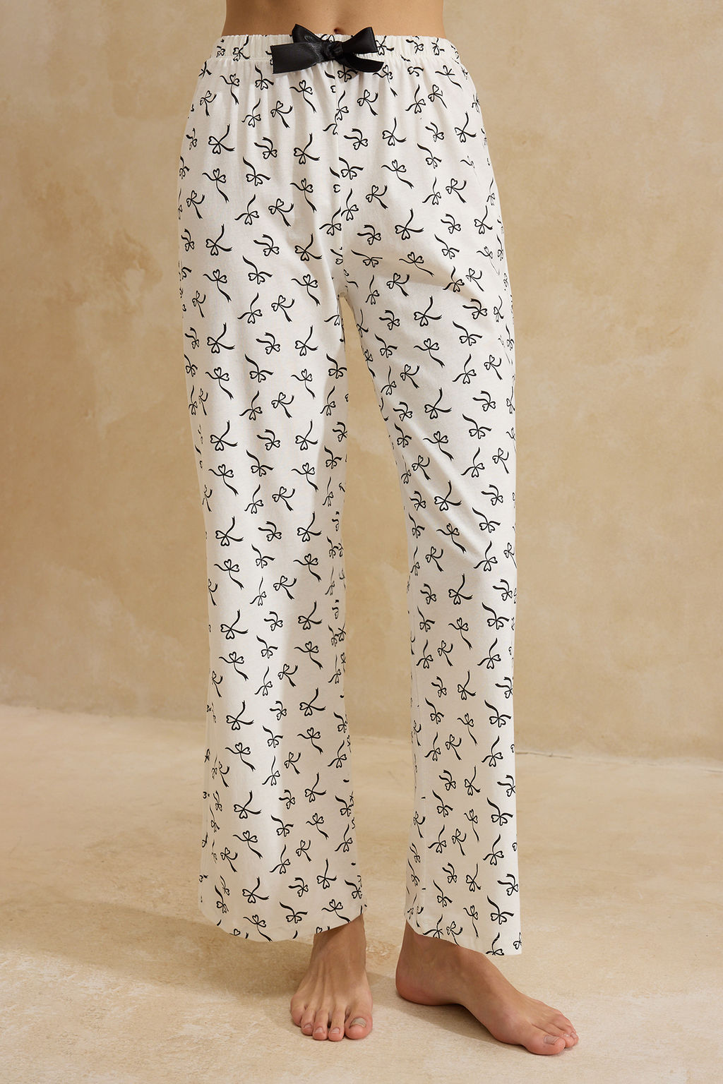 Beyaz %100 Pamuklu Kurdele Desenli Biyeli Orme Pijama Tak?m? THMSS26PT00026 - Trendyolmilla фото 10