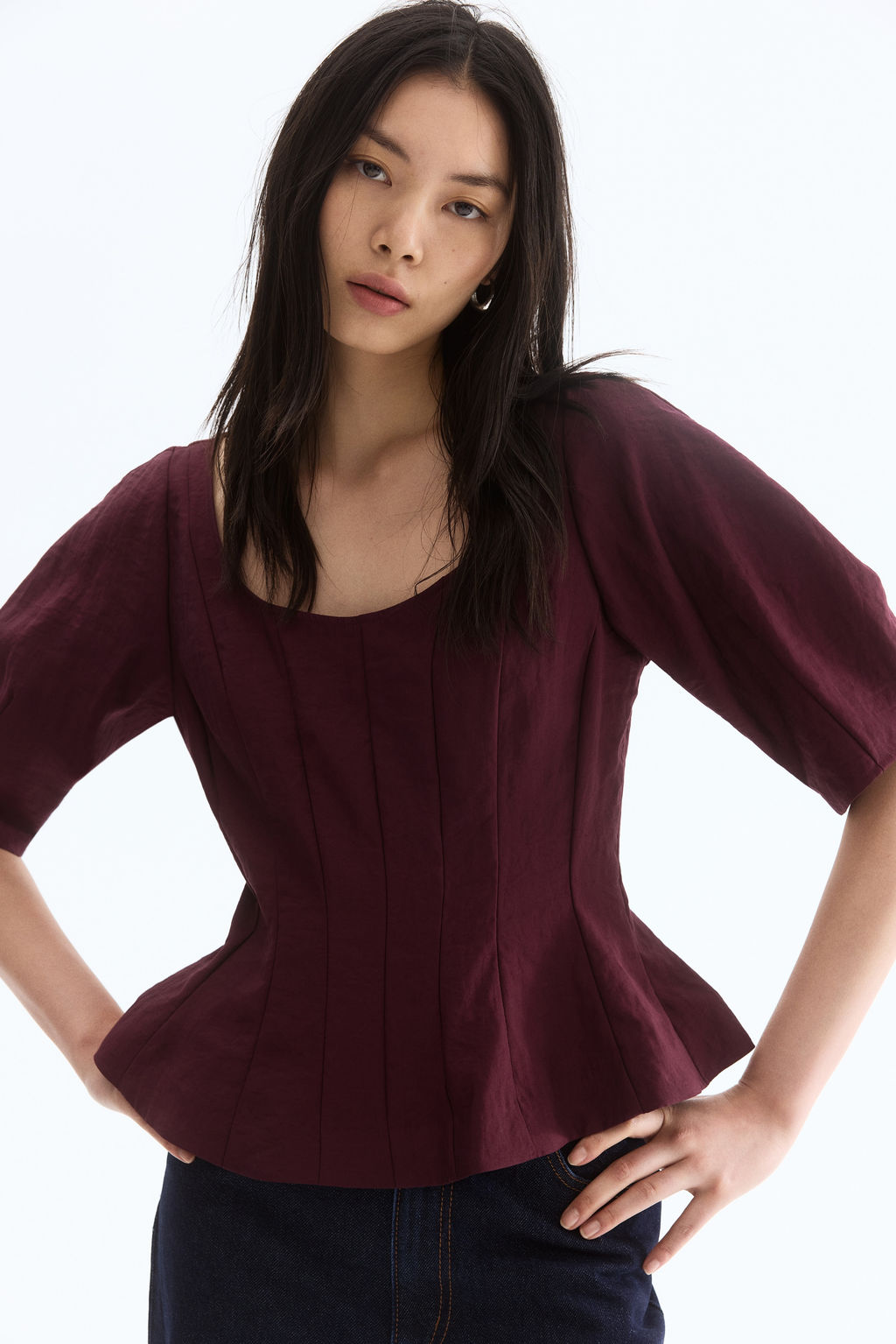 Blusa con escote en U - H&m фото 2